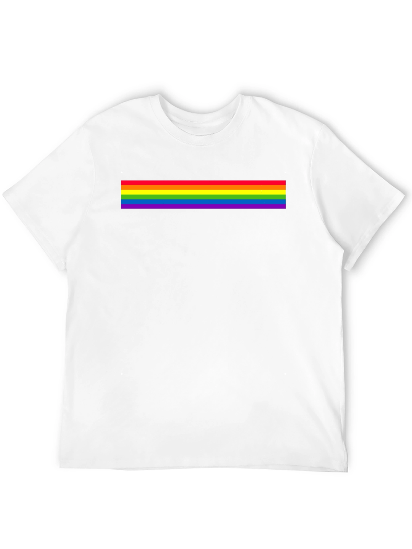 Pride Rainbow Stripe Black T-Shirt
