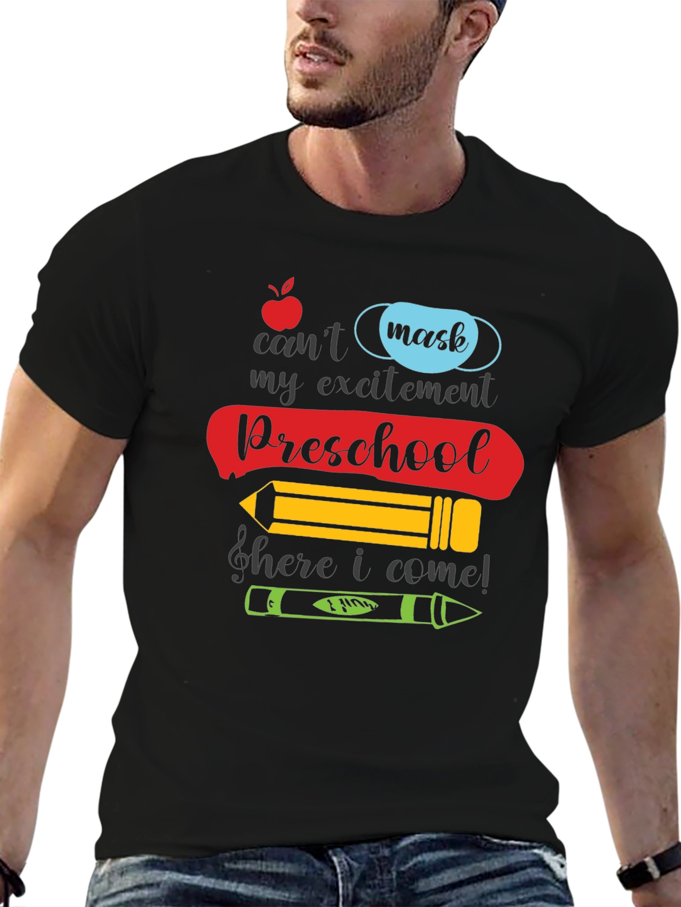 Preschool Ready T-Shirt: Cant Mask My Excitement!
