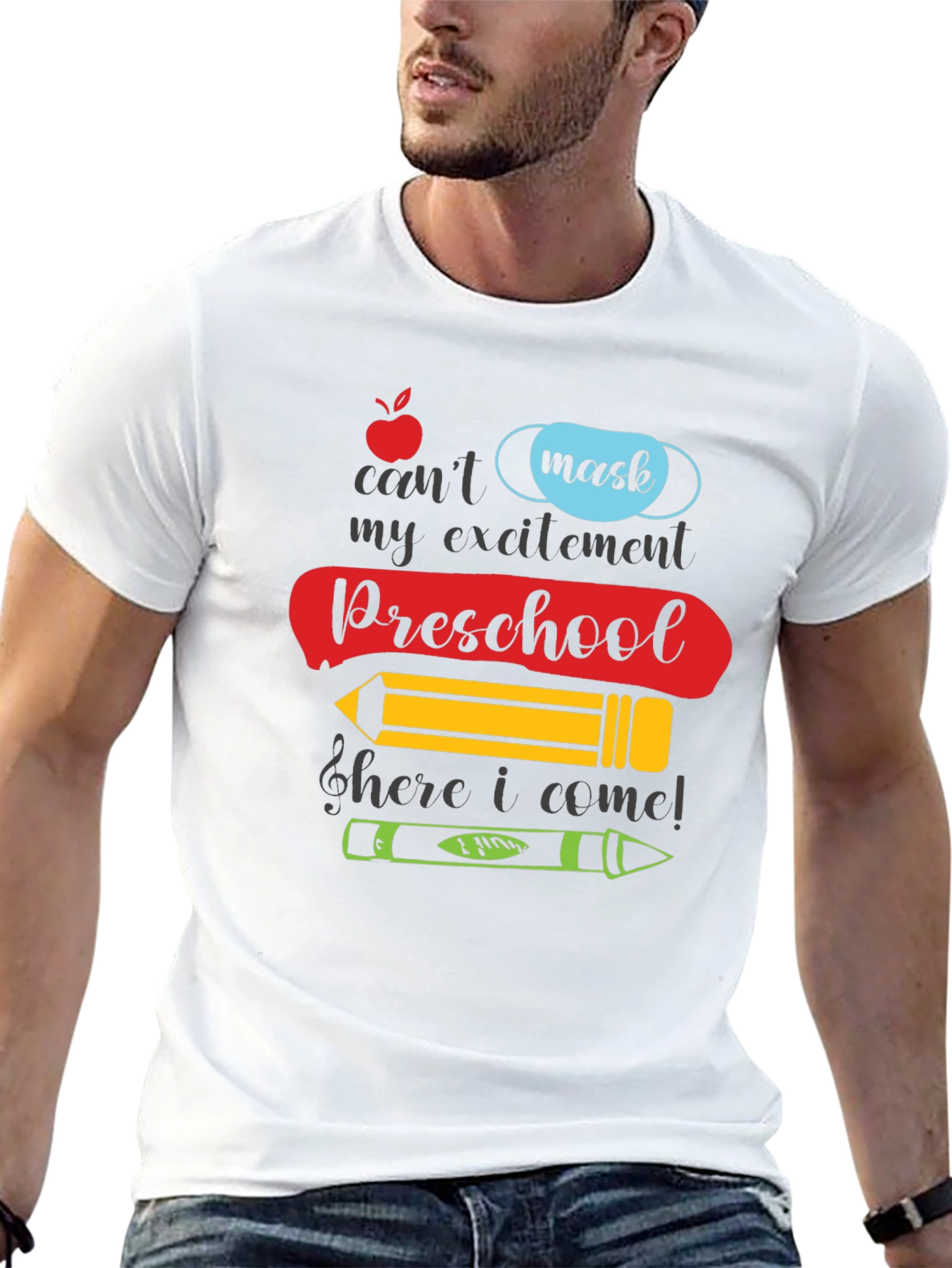Preschool Ready T-Shirt: Cant Mask My Excitement!