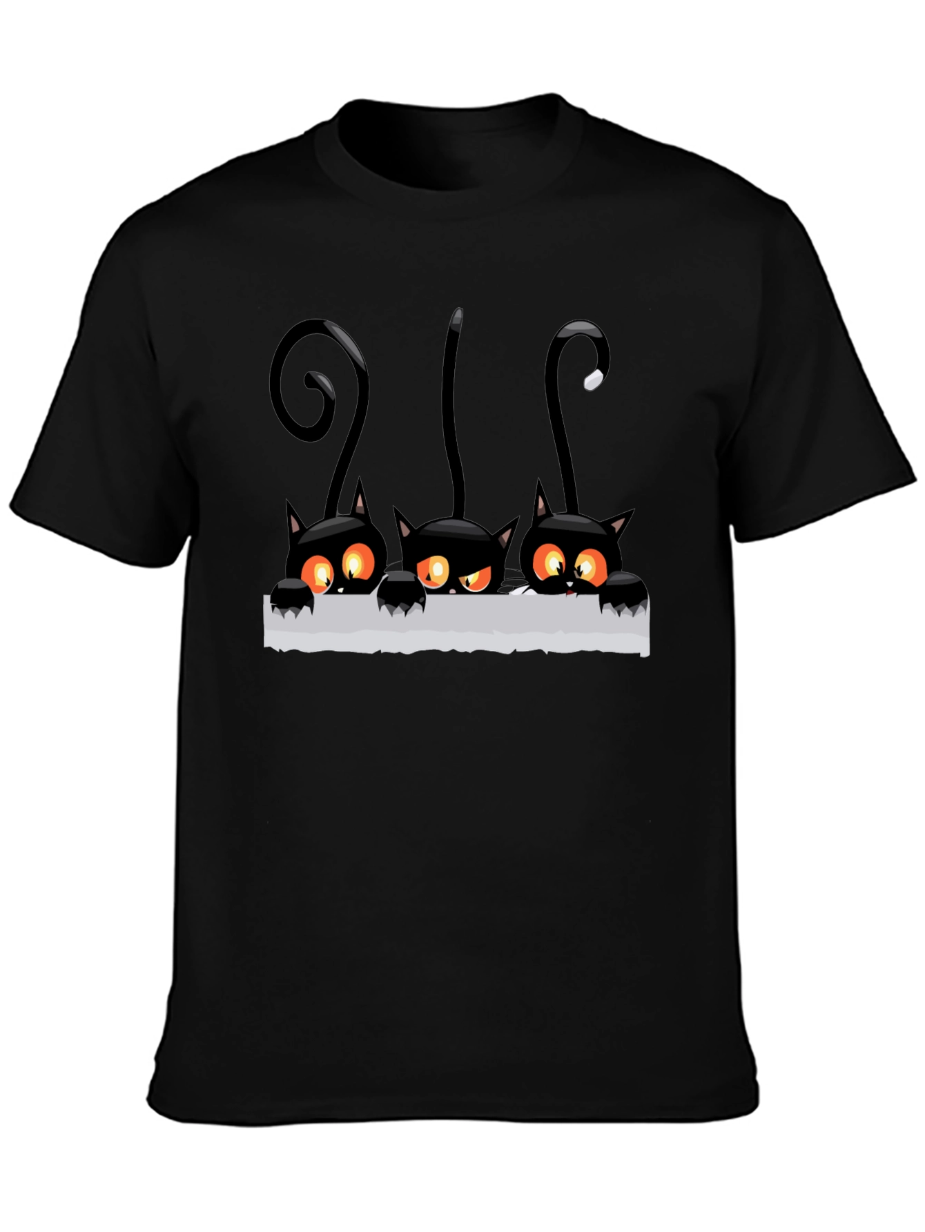 Black Cat Peekaboo Graphic T-Shirt