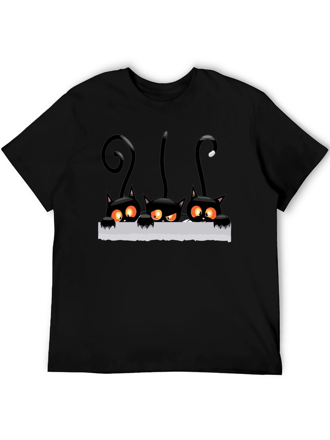 Black Cat Peekaboo Graphic T-Shirt