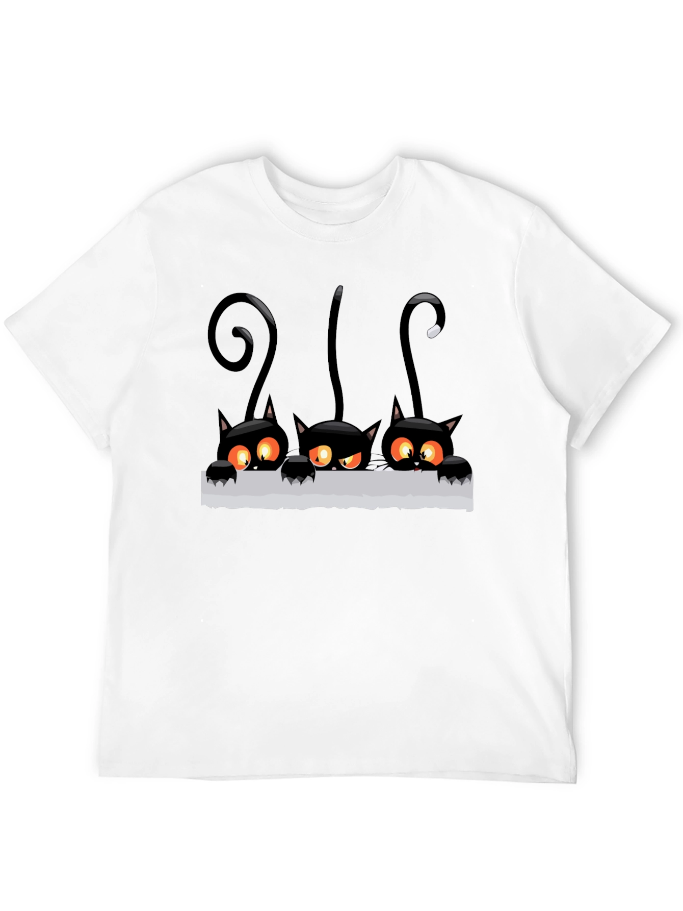 Black Cat Peekaboo Graphic T-Shirt