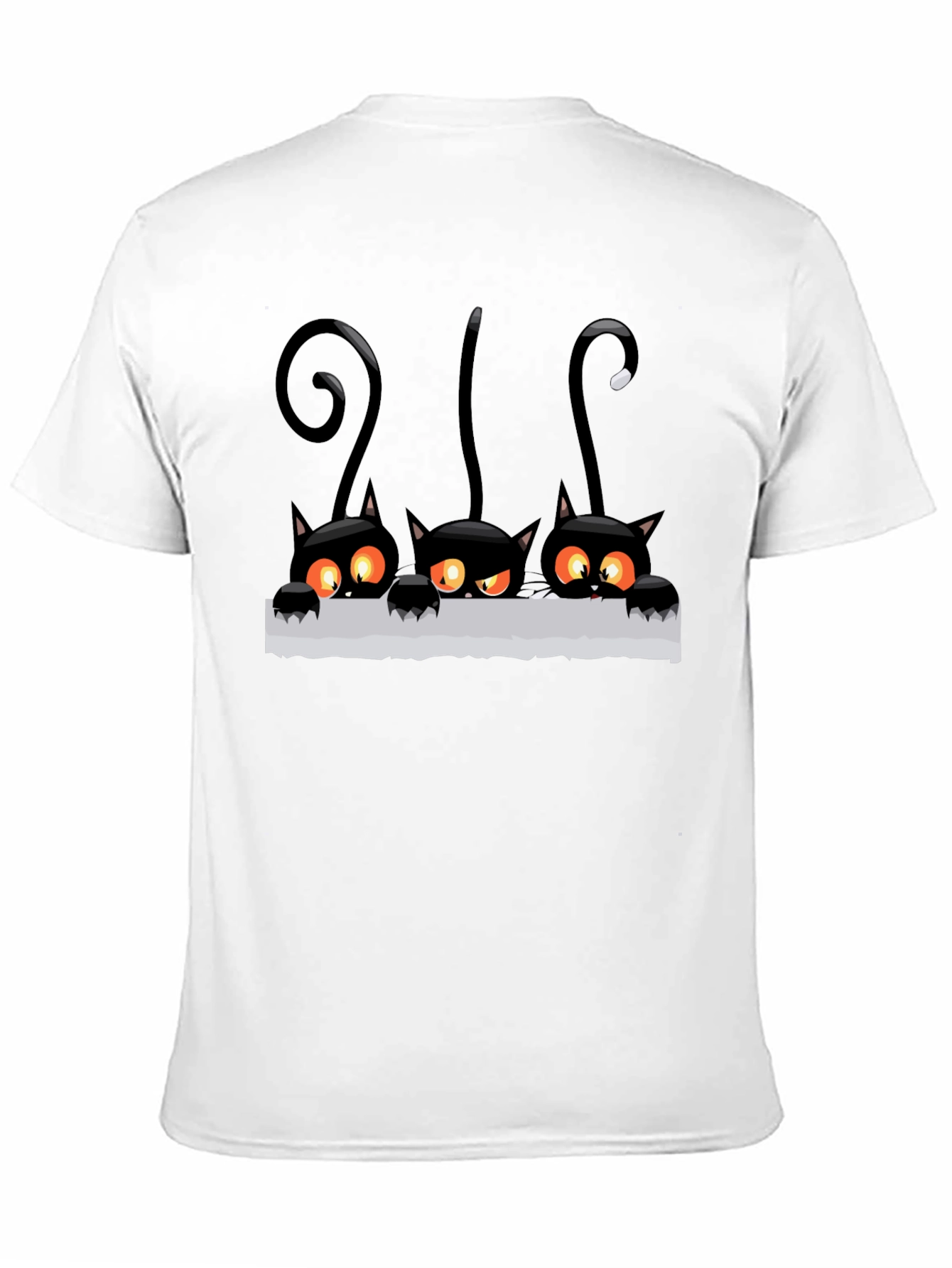 Black Cat Peekaboo Graphic T-Shirt