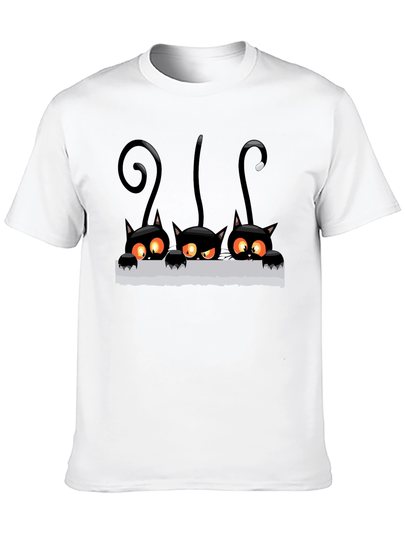 Black Cat Peekaboo Graphic T-Shirt