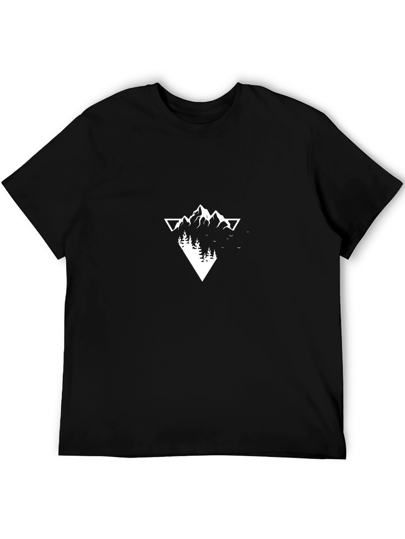 Black T-Shirt: Mountain Triangle Graphic