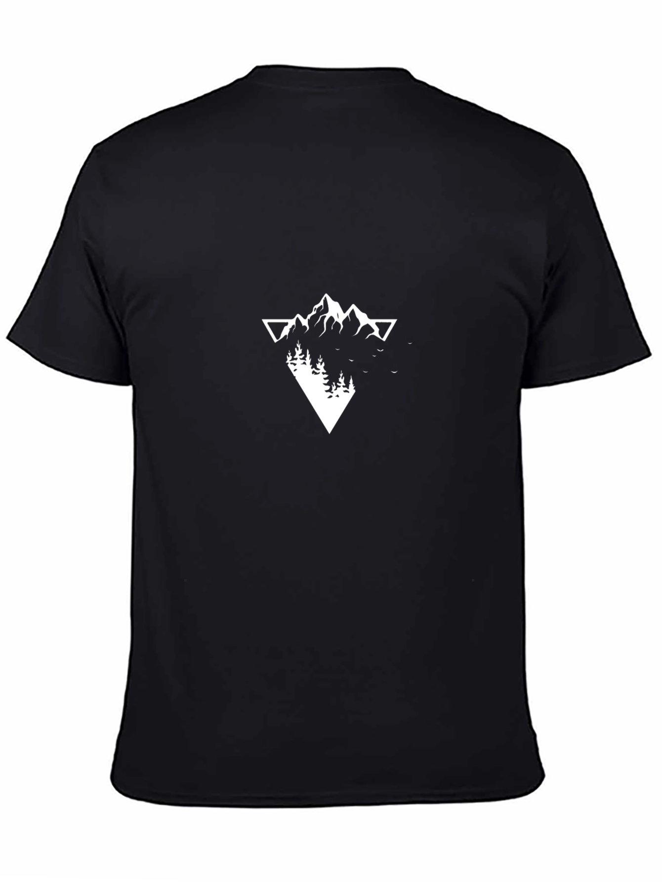 Black T-Shirt: Mountain Triangle Graphic