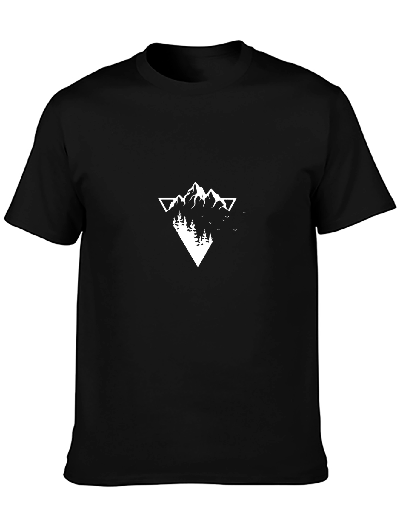 Black T-Shirt: Mountain Triangle Graphic