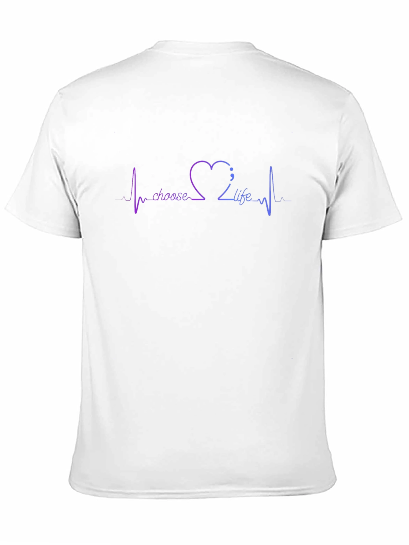 Choose Life Heartbeat T-Shirt - Mental Health Awareness