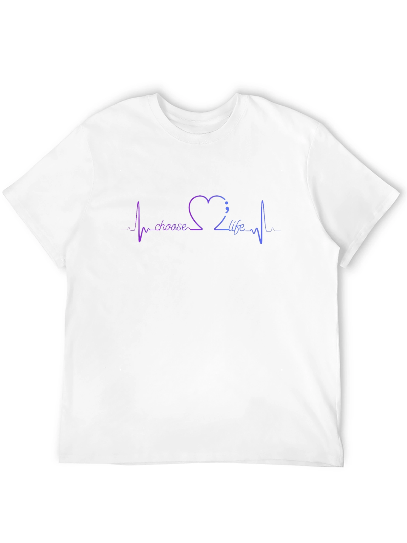 Choose Life Heartbeat T-Shirt - Mental Health Awareness