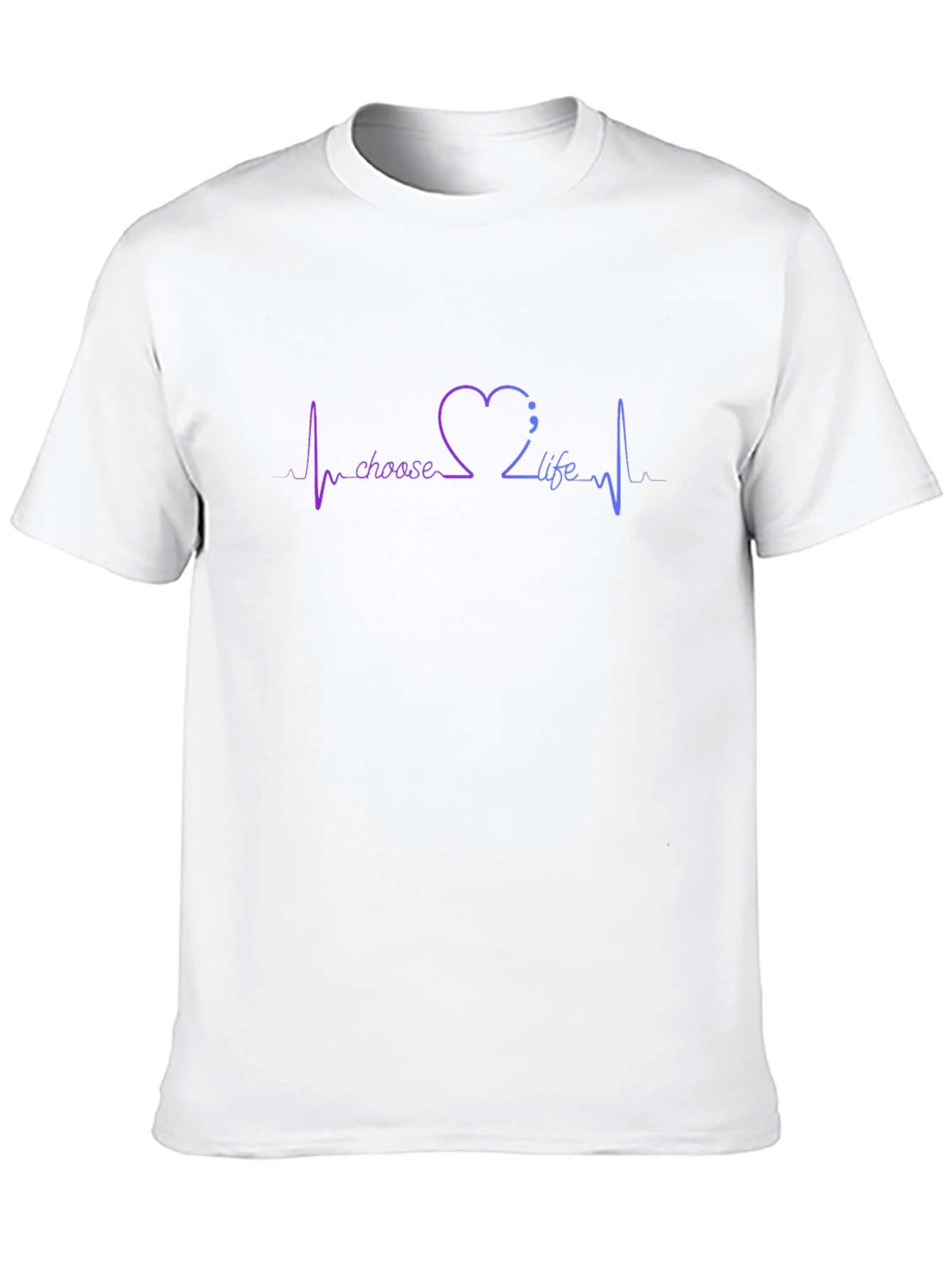Choose Life Heartbeat T-Shirt - Mental Health Awareness