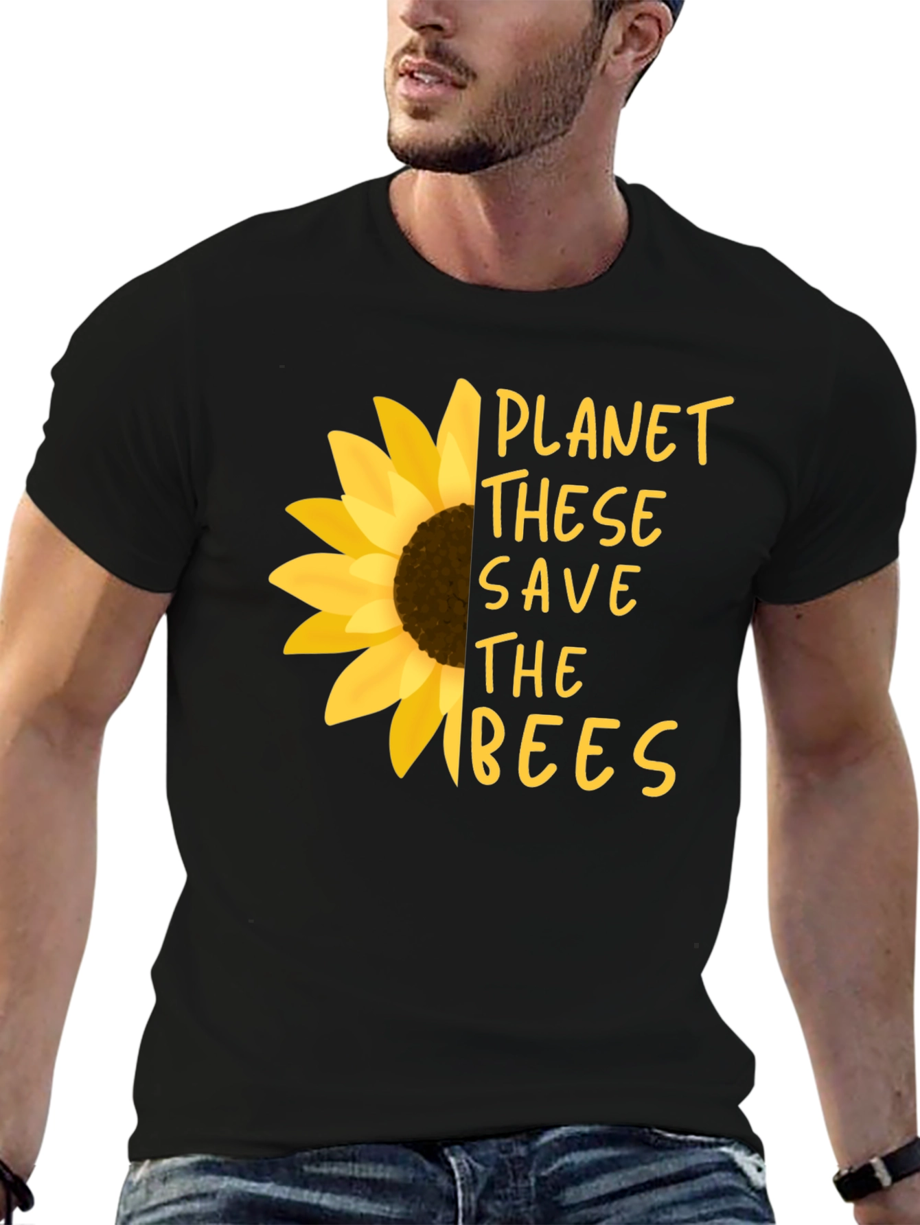 Save the Bees Sunflower Graphic Tee