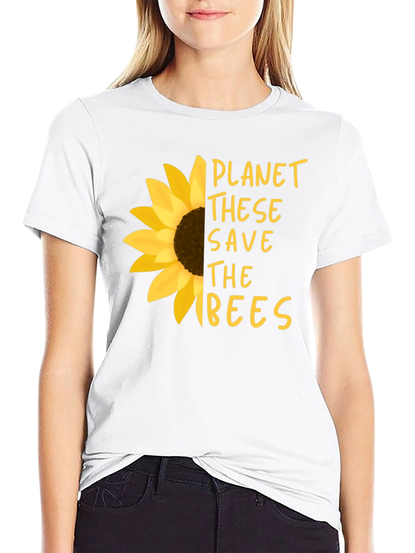 Save the Bees Sunflower Graphic Tee