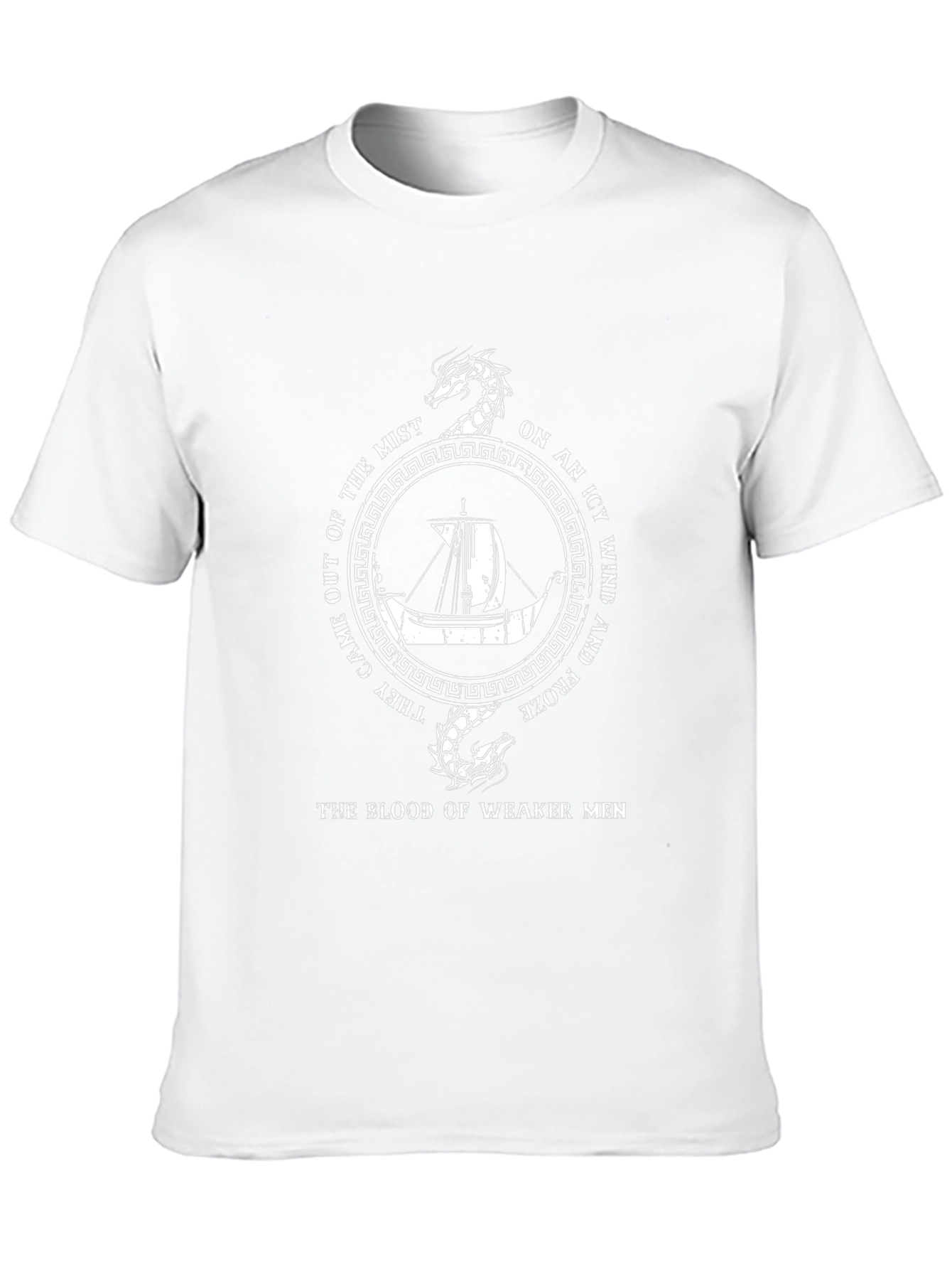 Viking Dragon Ship T-Shirt - Blood of Weaker Men