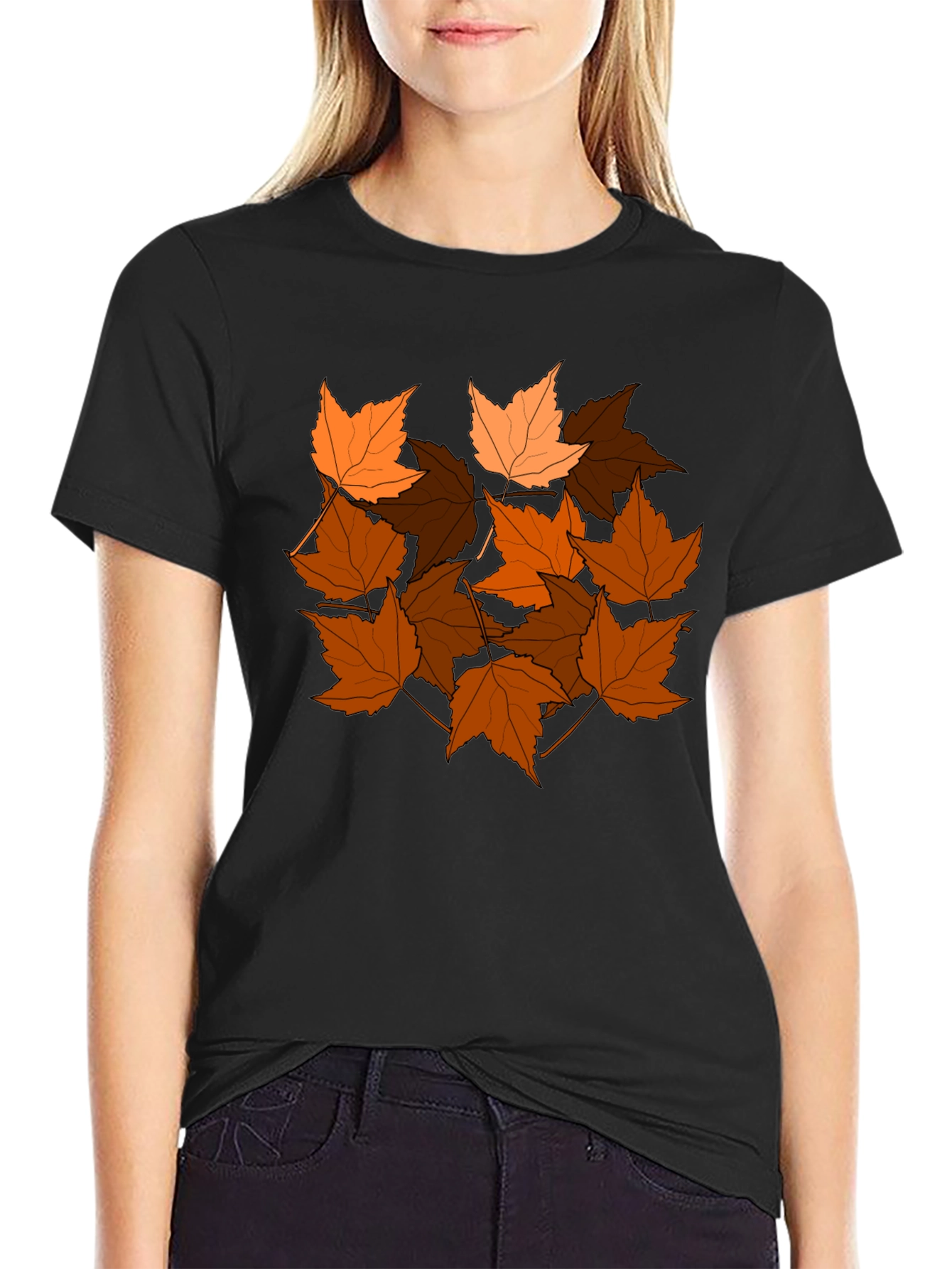Autumn Leaves Graphic Tee - Stylish Fall T-Shirt