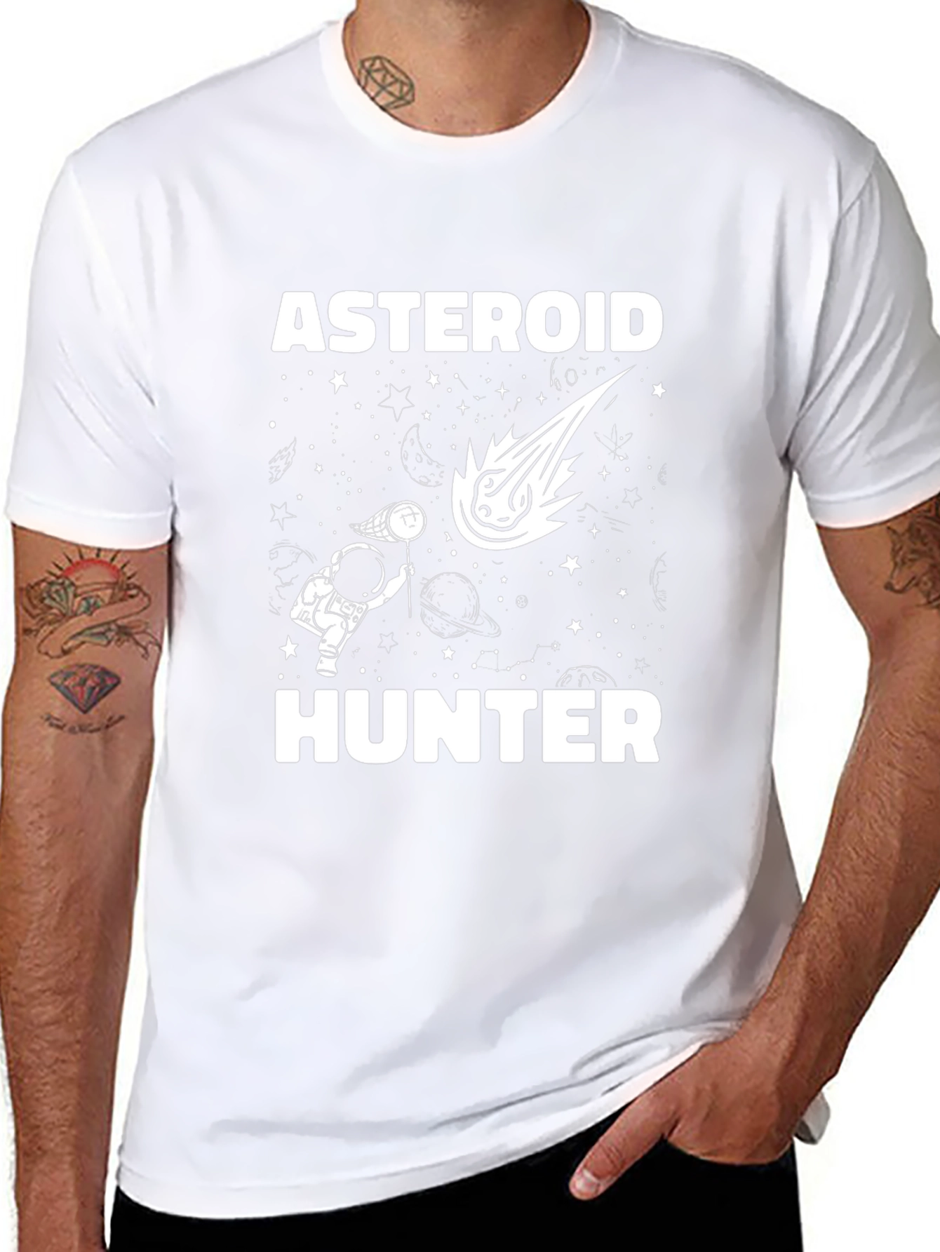 Asteroid Hunter Graphic T-Shirt - Space Adventure Tee
