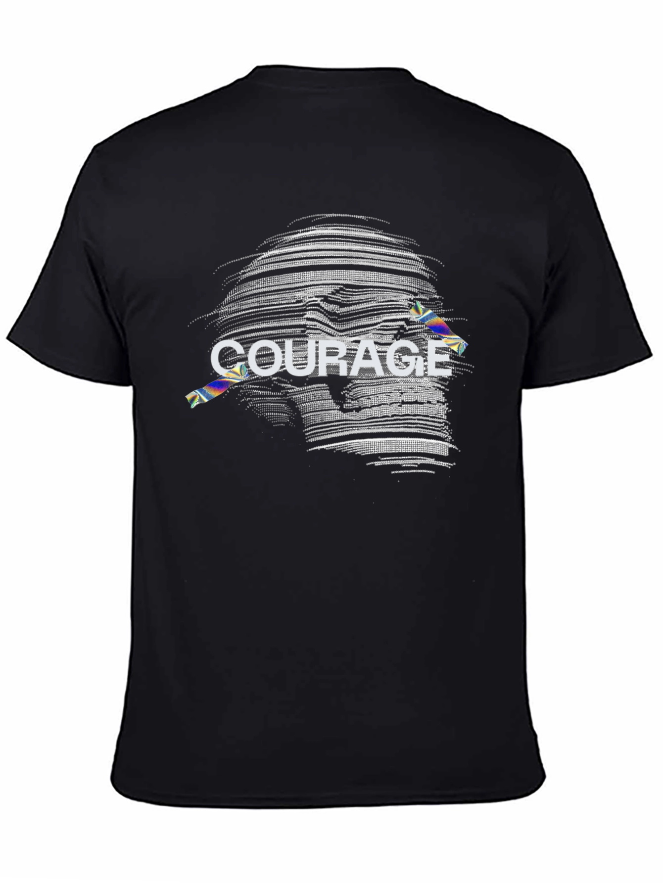 Courage Graphic T-Shirt - Black Cotton Tee