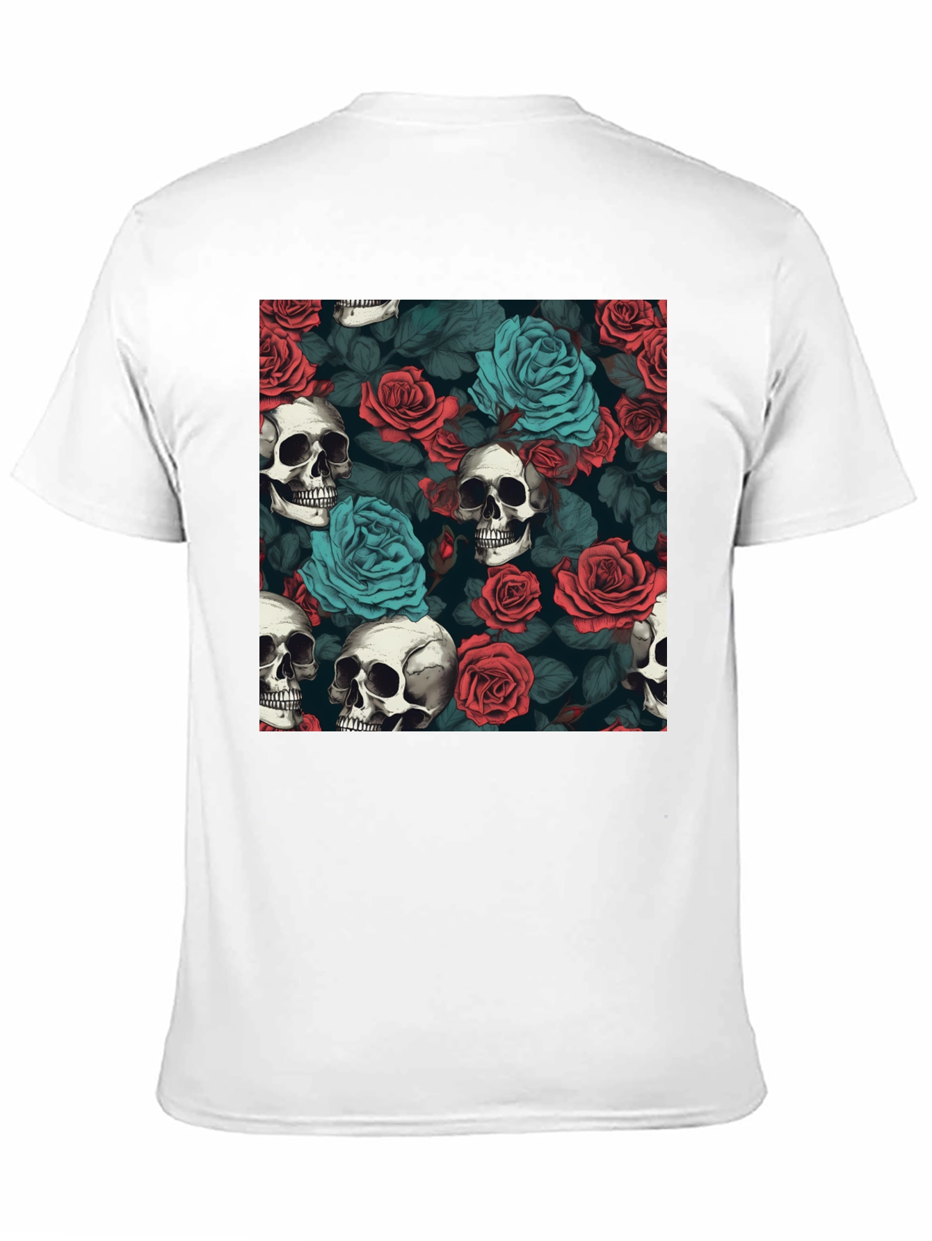 Skull & Rose Graphic Tee - Dark Aesthetic