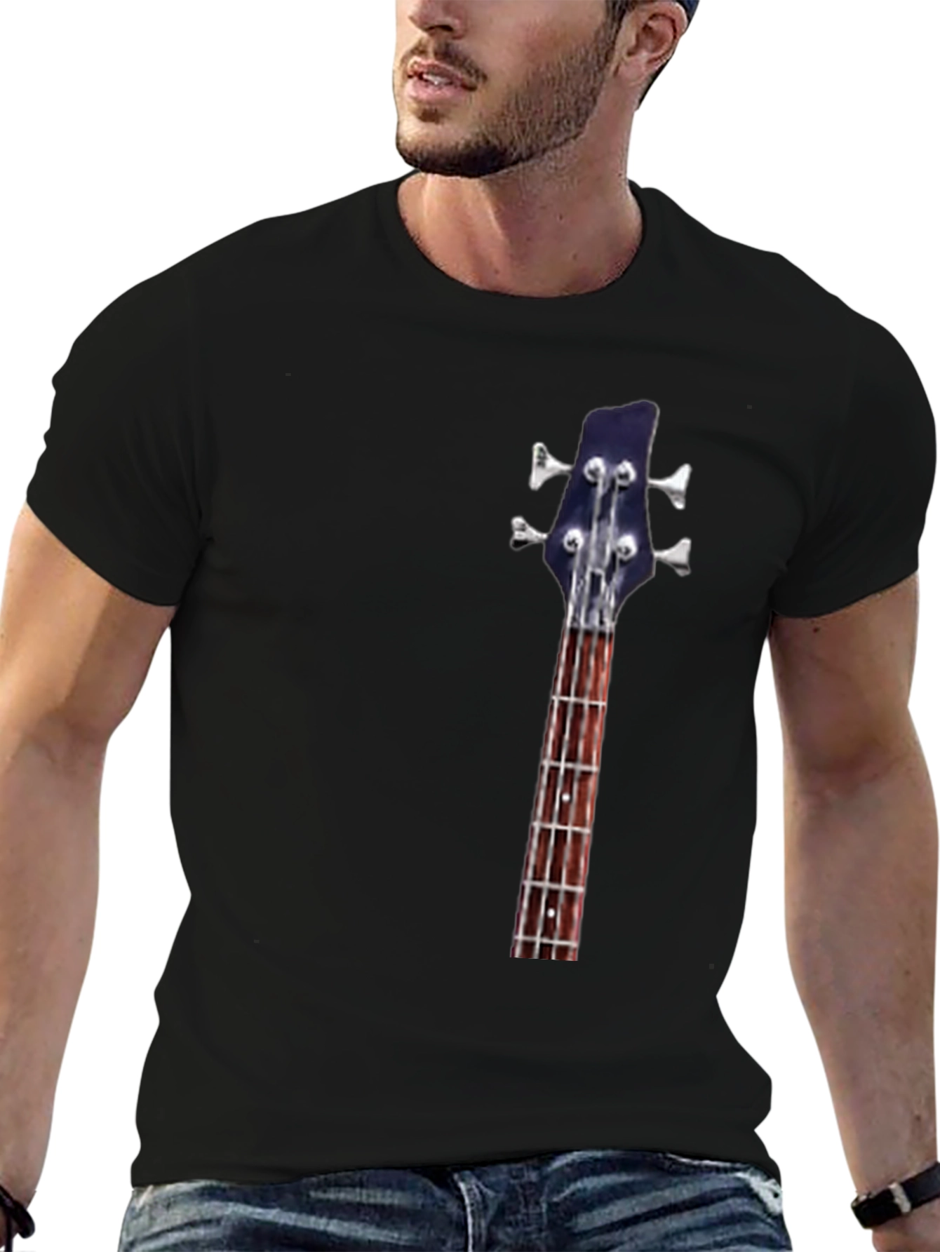 Bass Guitar Neck T-Shirt - Music Lover Tee
