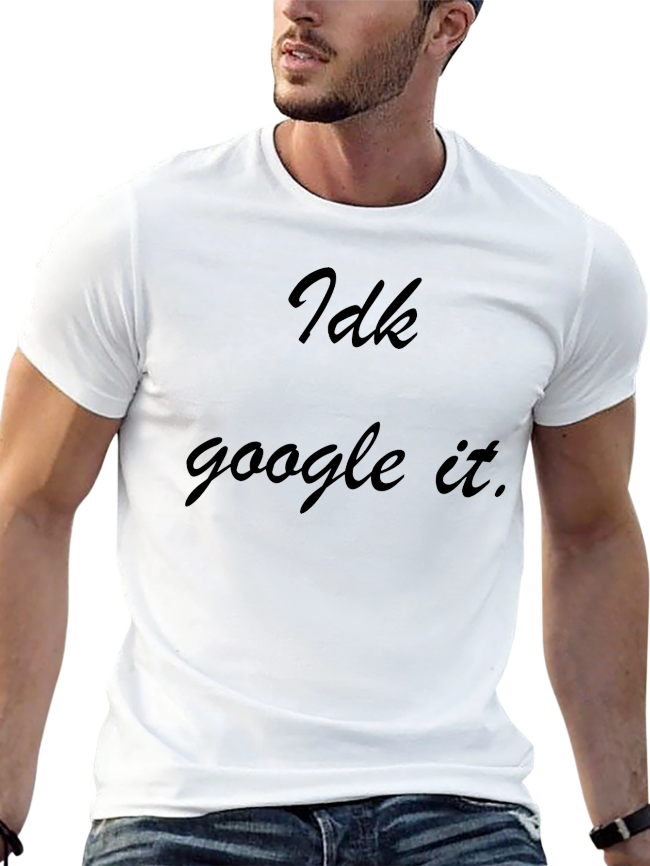 Idk Google It Black Graphic Tee