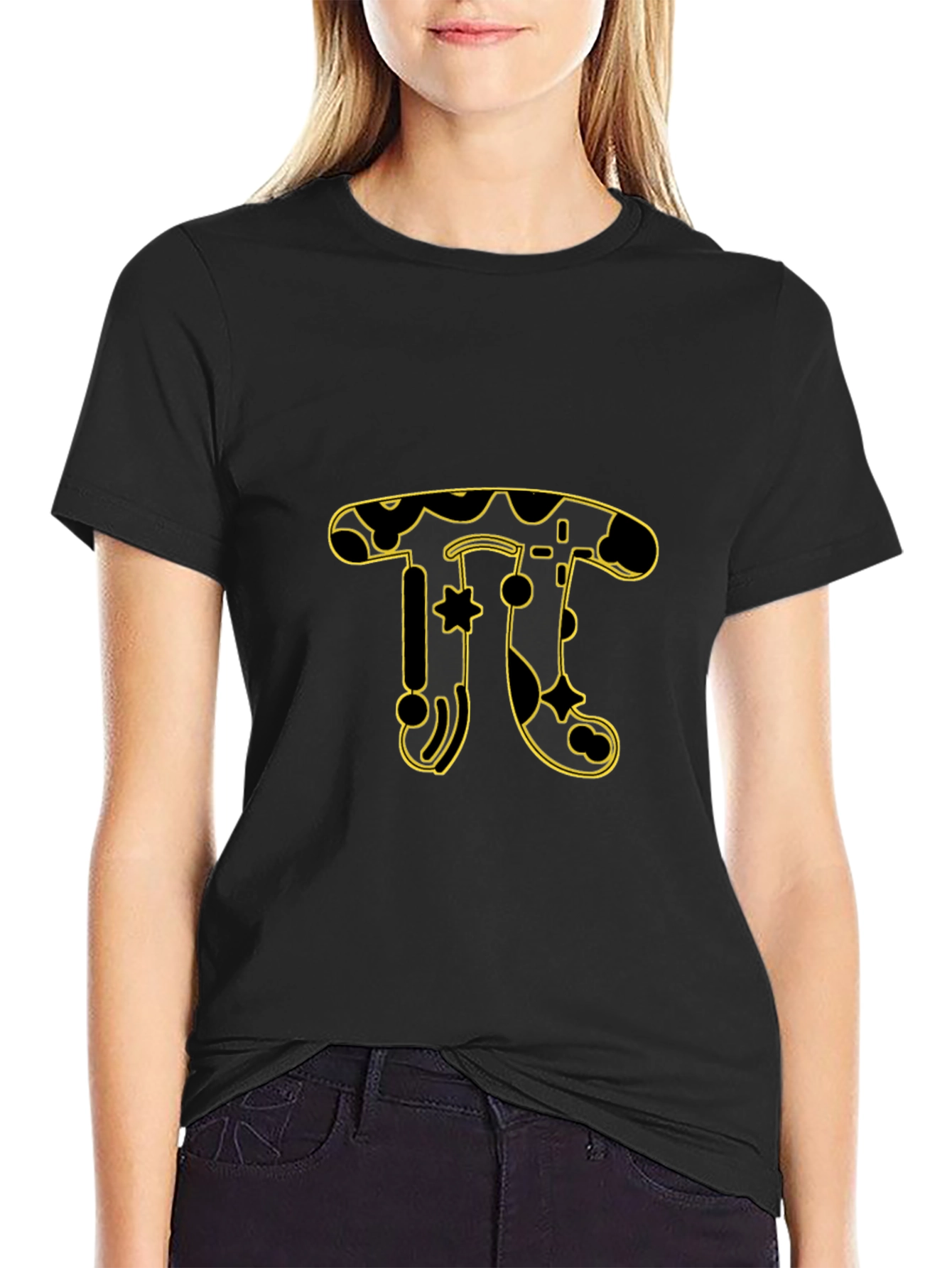 Black Pi T-Shirt - Math & Design Tee