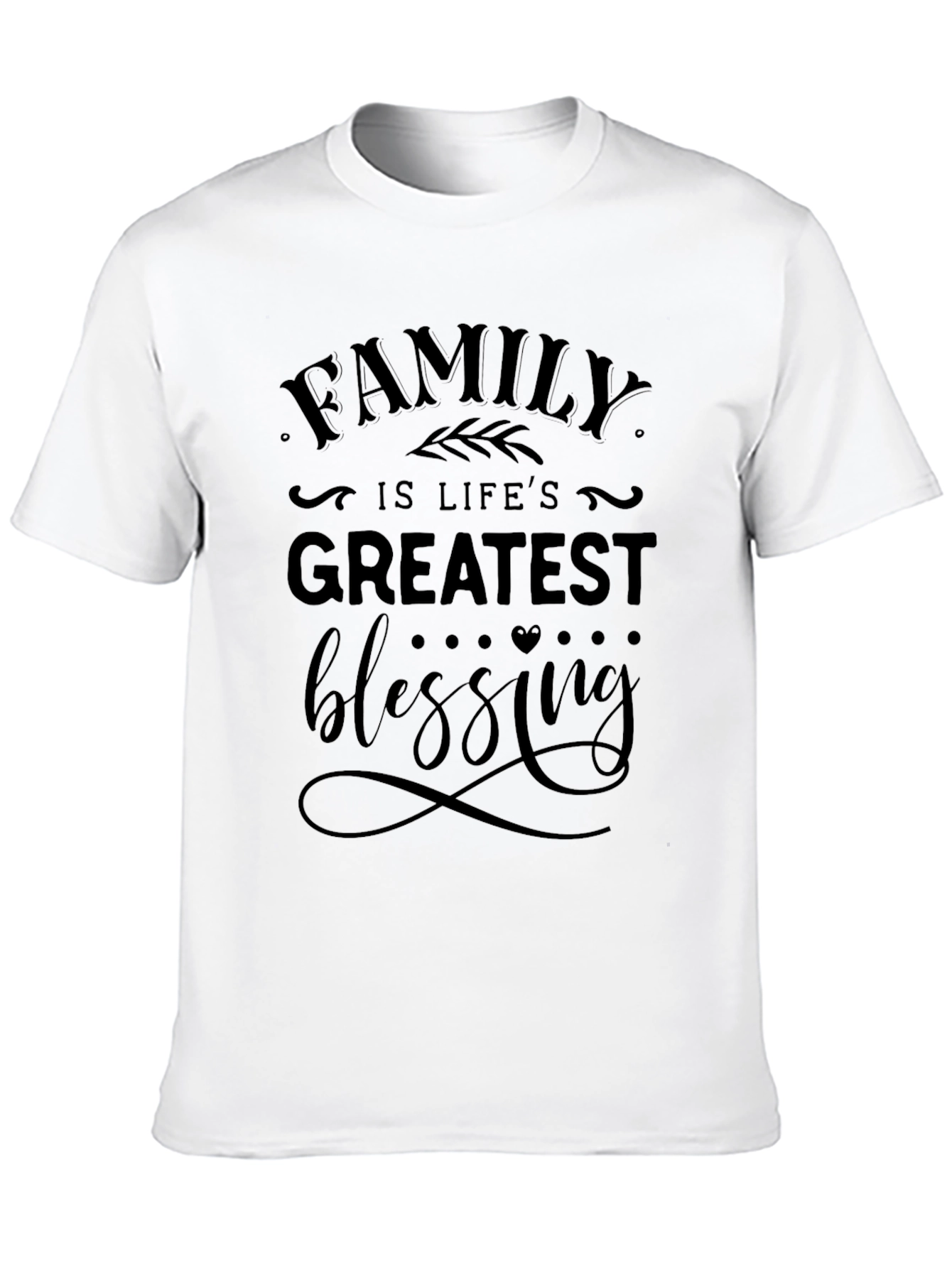 Family Is Lifes Greatest Blessing Black T-Shirt