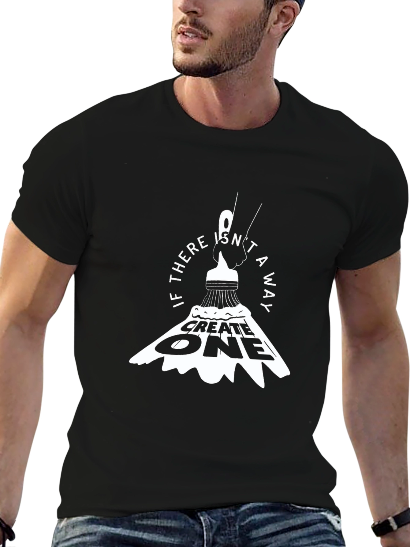 Create One Graphic Tee - Inspiring Brush Stroke Design