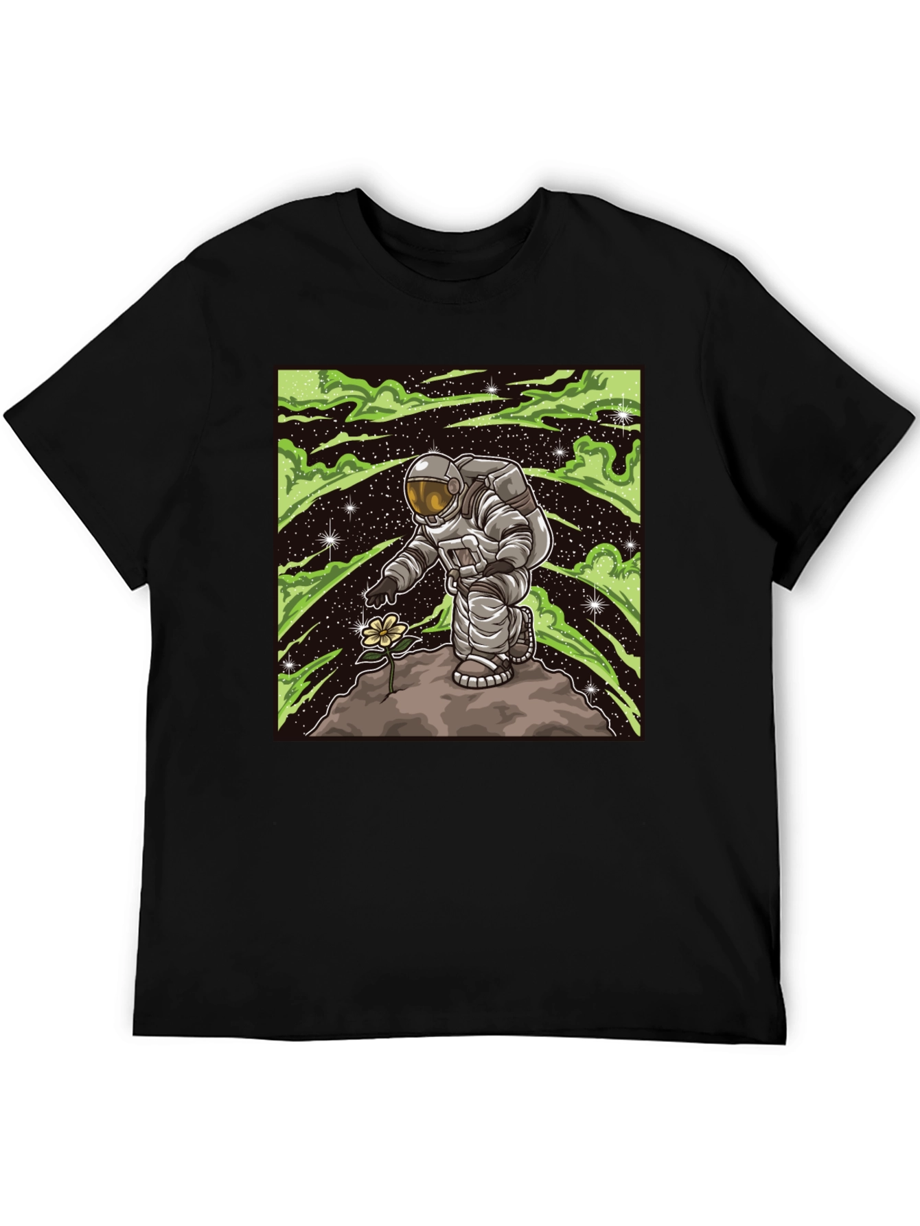Astronaut Flower T-Shirt - Space Art Tee