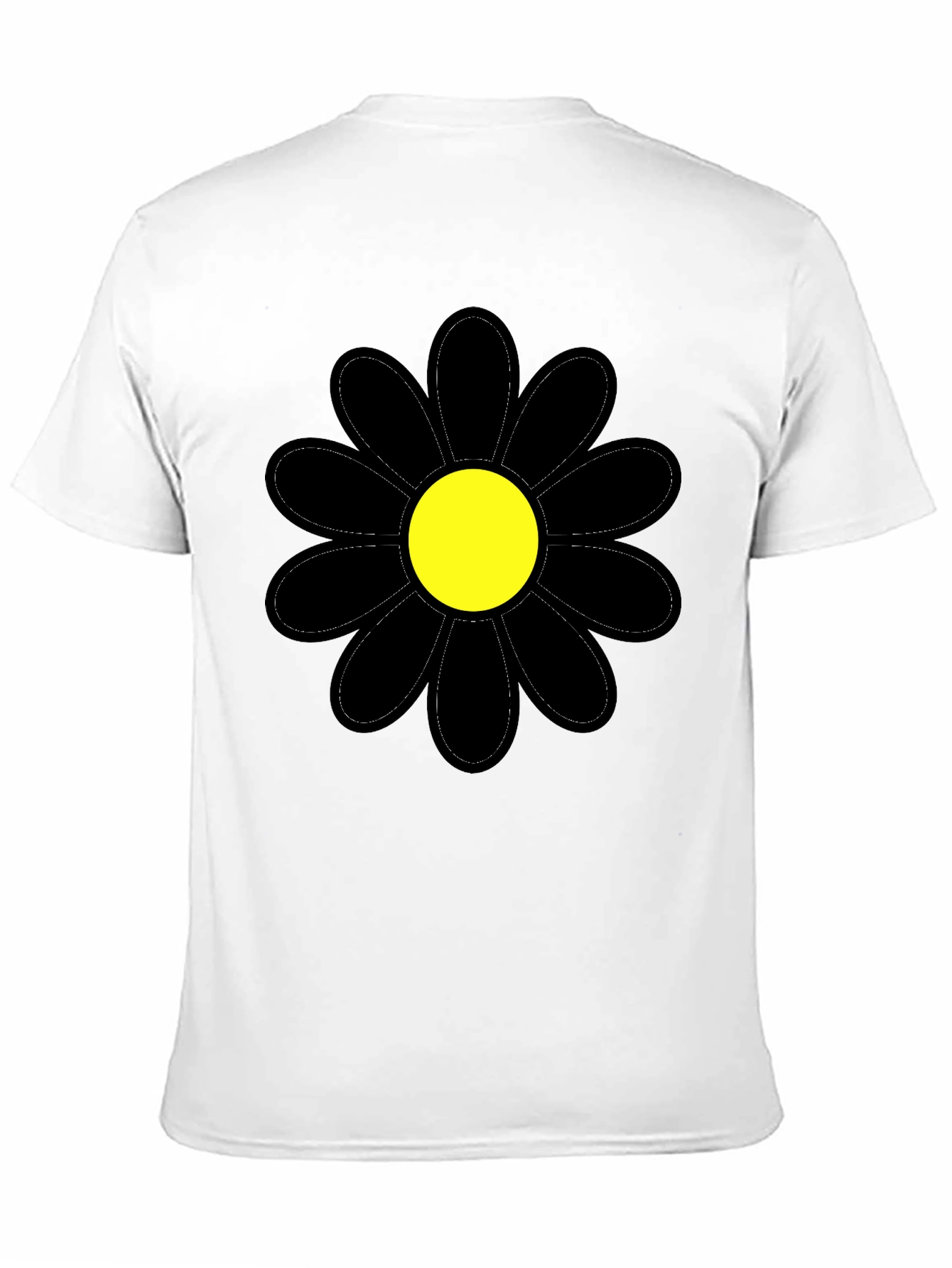 Black Flower Graphic T-Shirt - Stylish Casual Wear