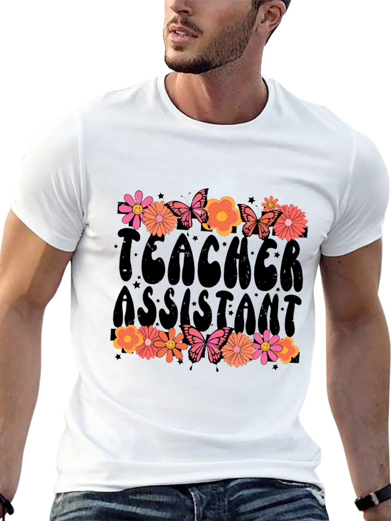 Teacher Assistant Floral T-Shirt