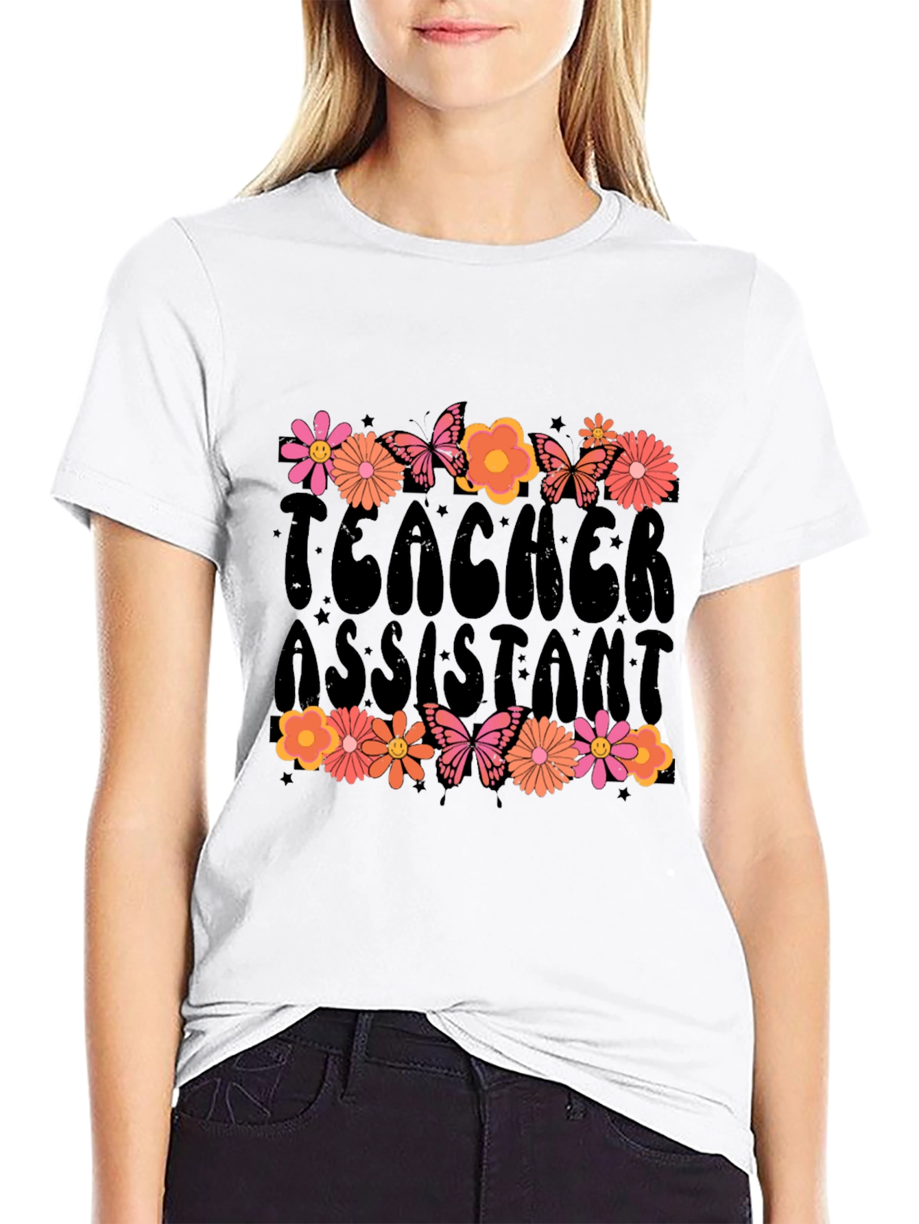 Teacher Assistant Floral T-Shirt