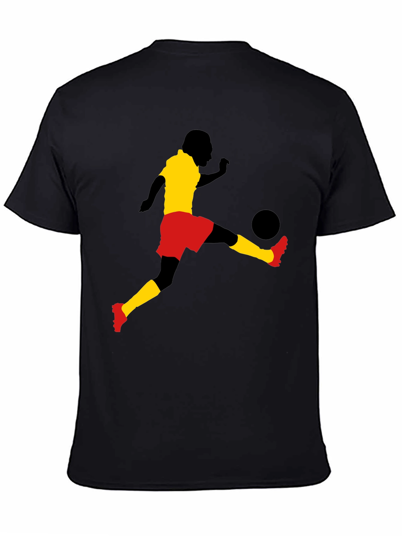 Soccer Player Graphic Tee - Stylish Black T-Shirt