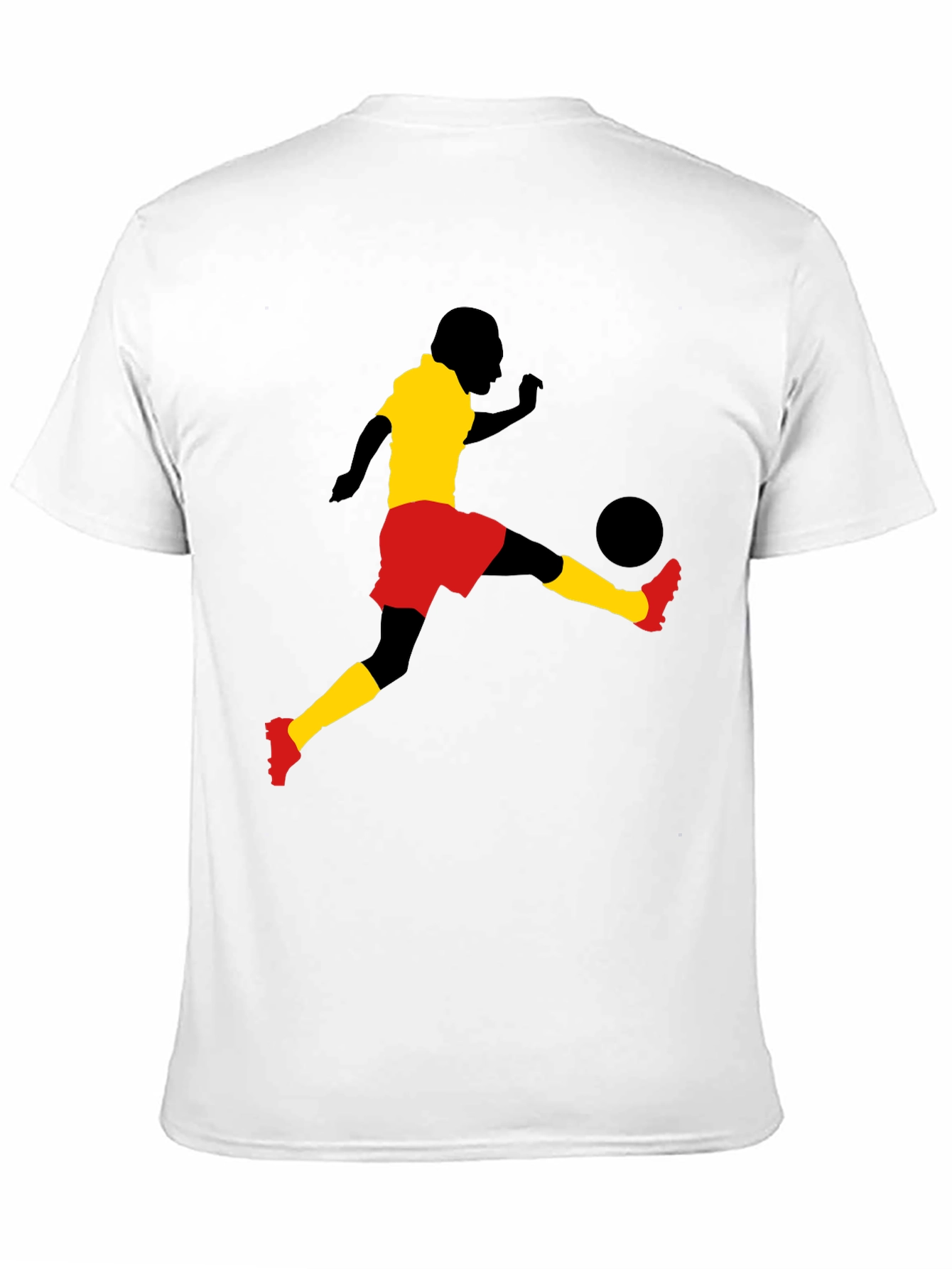 Soccer Player Graphic Tee - Stylish Black T-Shirt