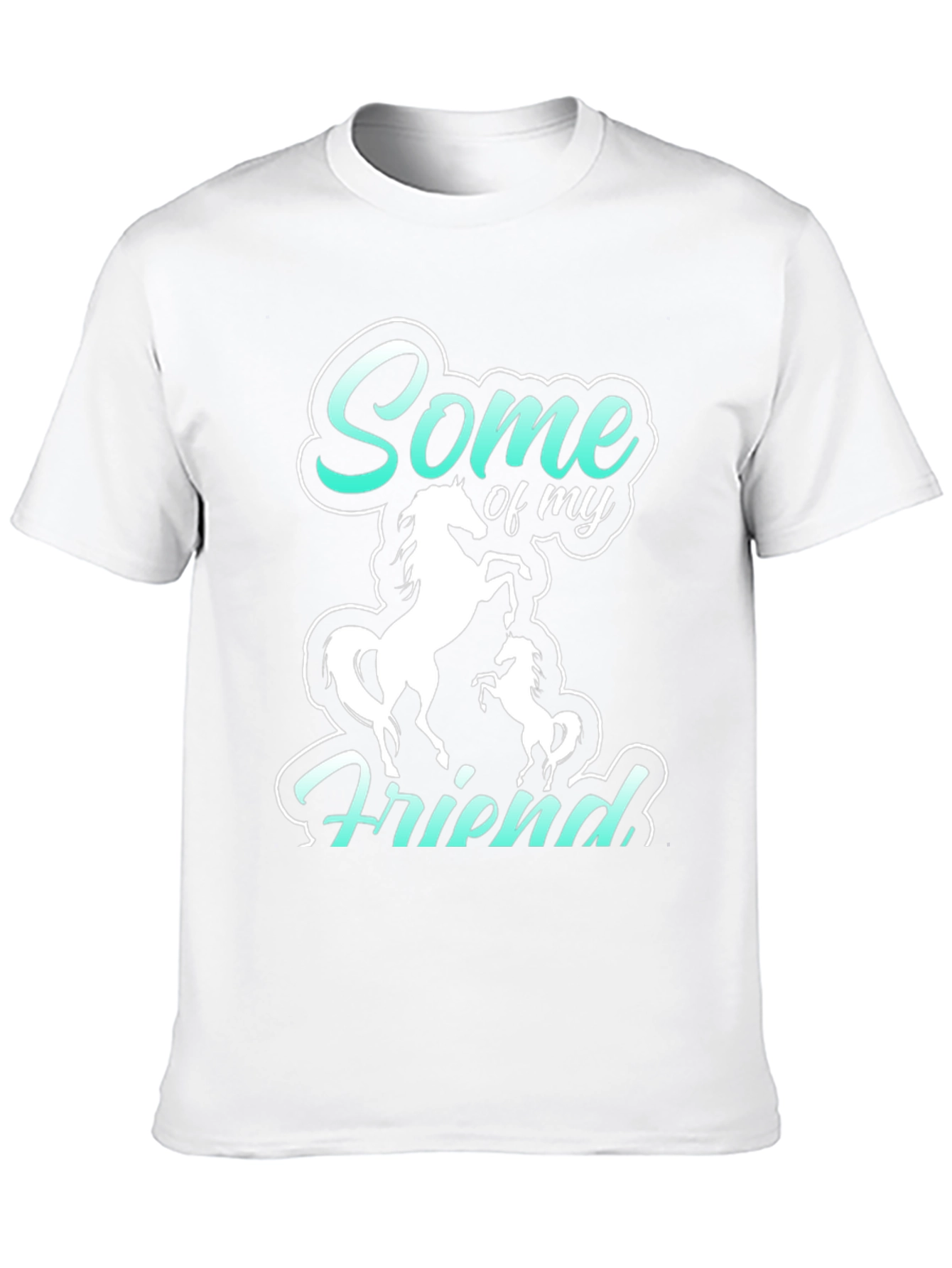 Some of My Friends are Horses Black T-Shirt