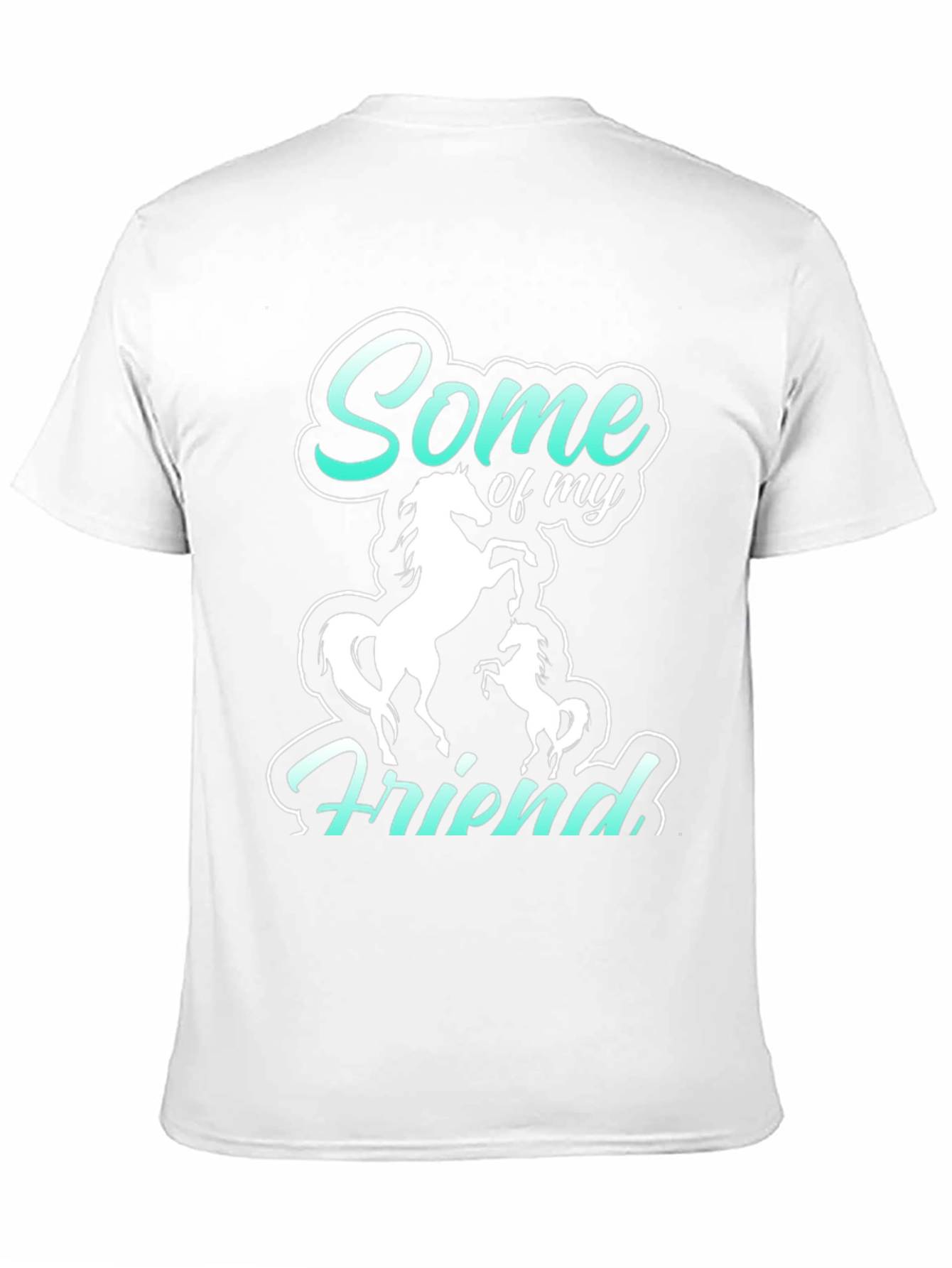 Some of My Friends are Horses Black T-Shirt