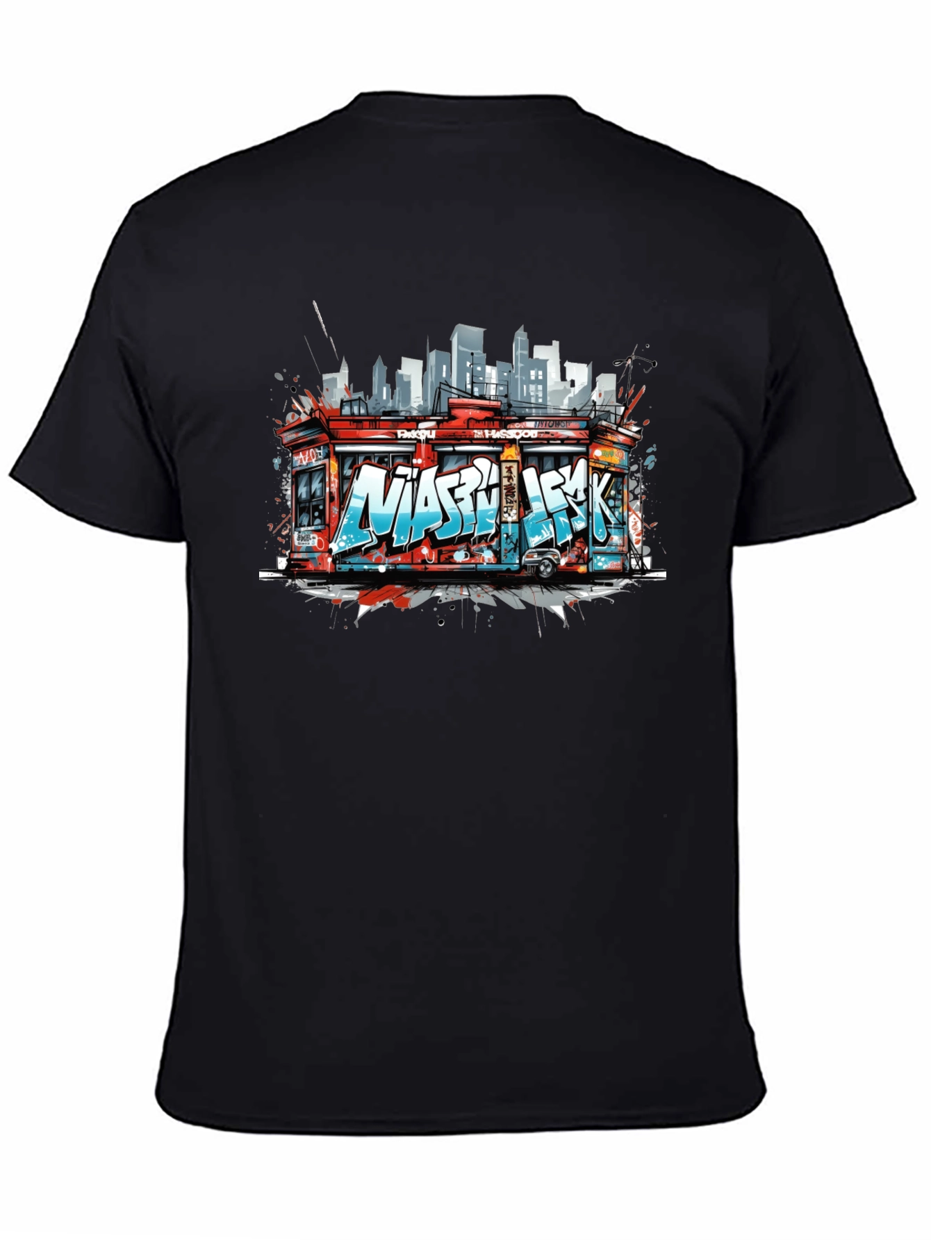Urban Graffiti T-Shirt - Cityscape Bodega Design