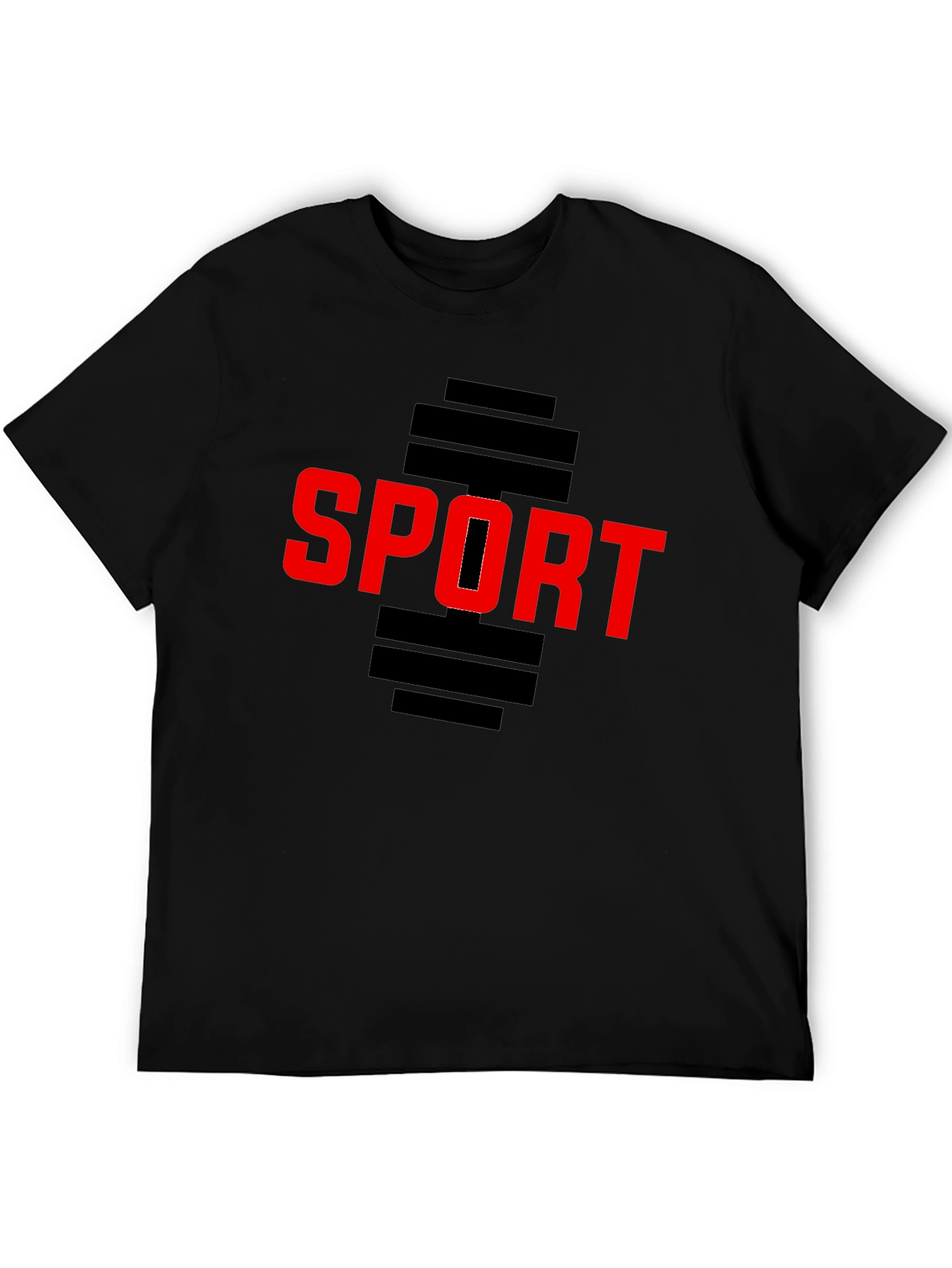 Sport Graphic Black T-Shirt