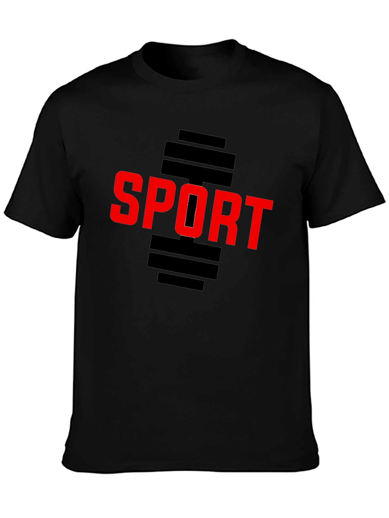 Sport Graphic Black T-Shirt