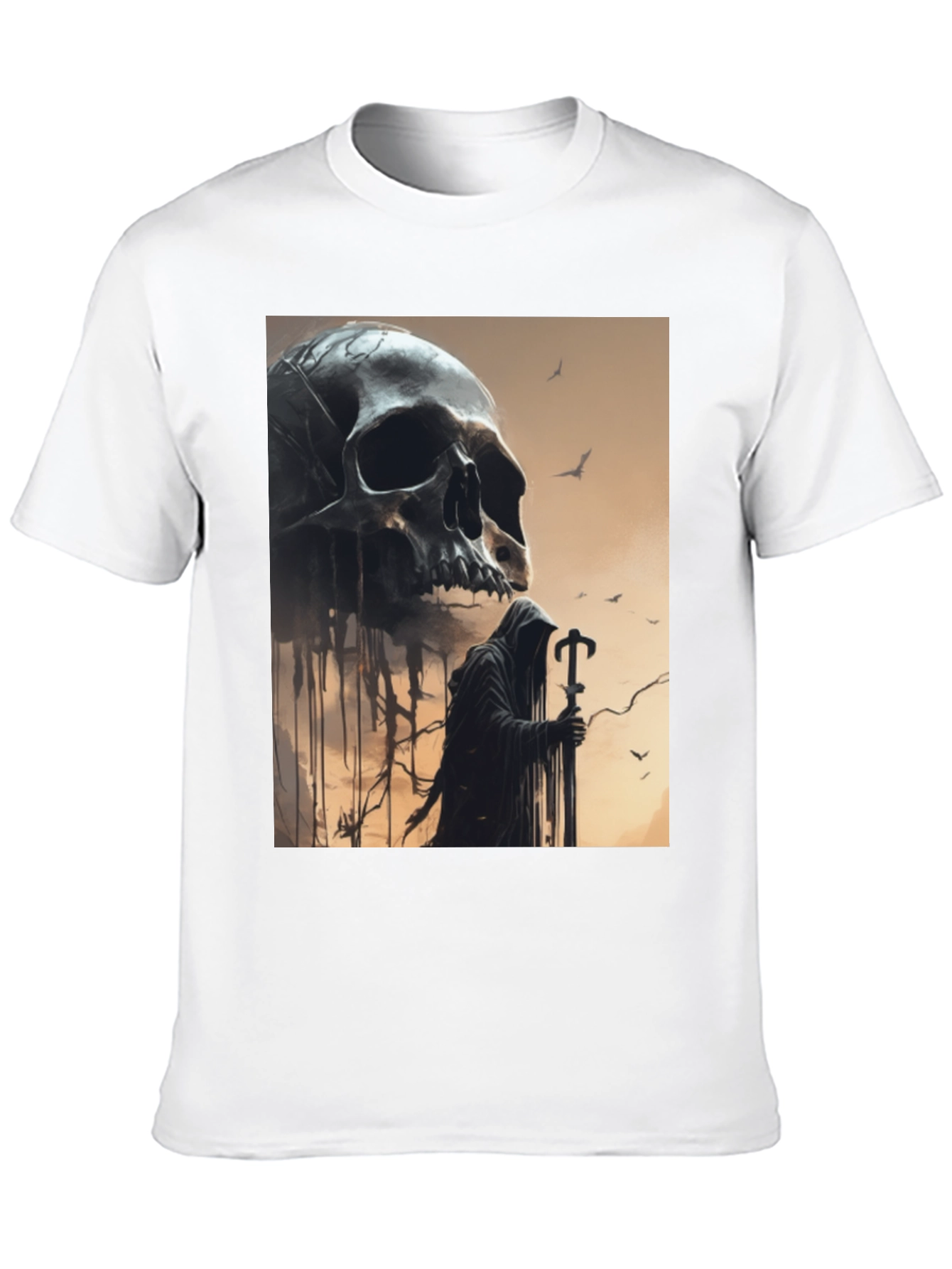 Grim Reaper Skull Graphic Tee
