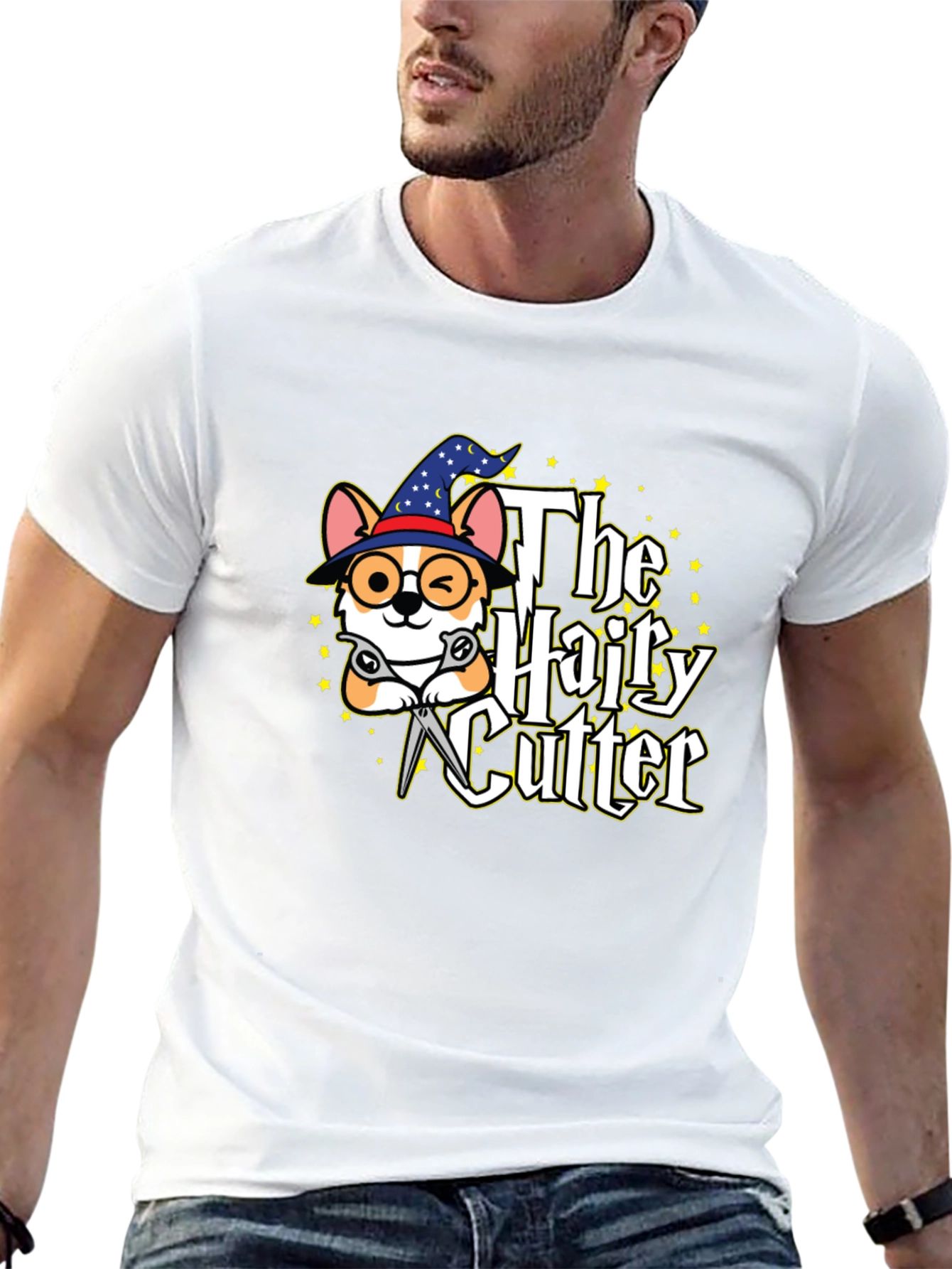 The Hairy Cutter T-Shirt - Funny Dog Barber Design