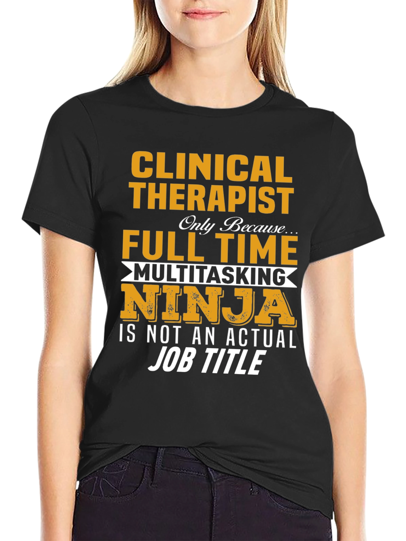 Clinical Therapist Full Time Ninja T-Shirt