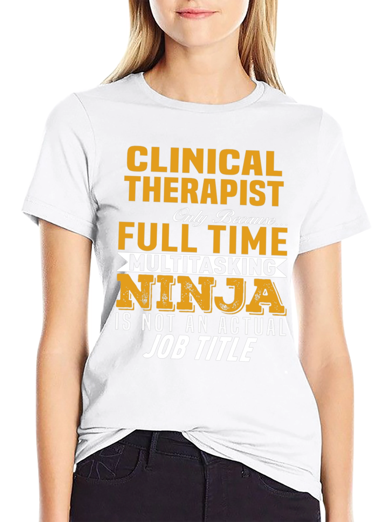 Clinical Therapist Full Time Ninja T-Shirt