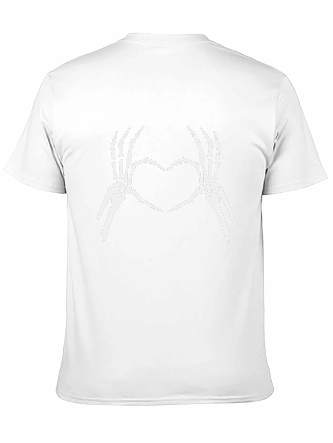 Skeleton Hands Heart Graphic Tee - Black