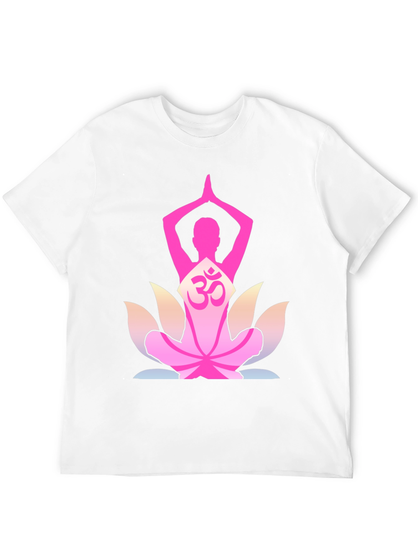 Yoga Om Lotus Flower T-Shirt - Black