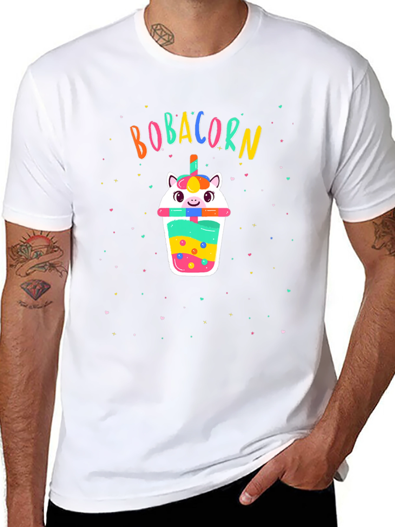 Bobacorn Black T-Shirt