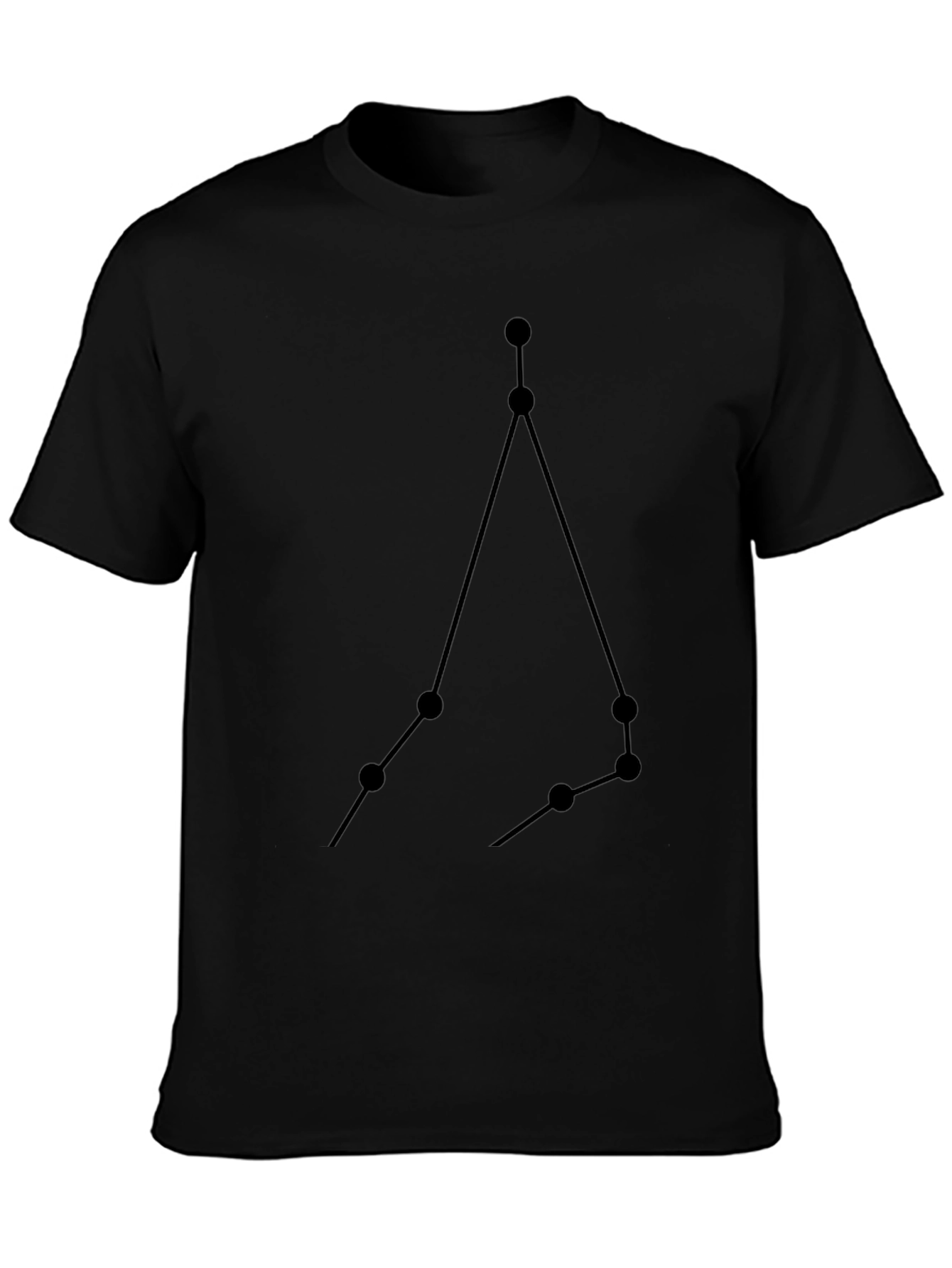 Aries Constellation Graphic Tee - Zodiac Black T-Shirt