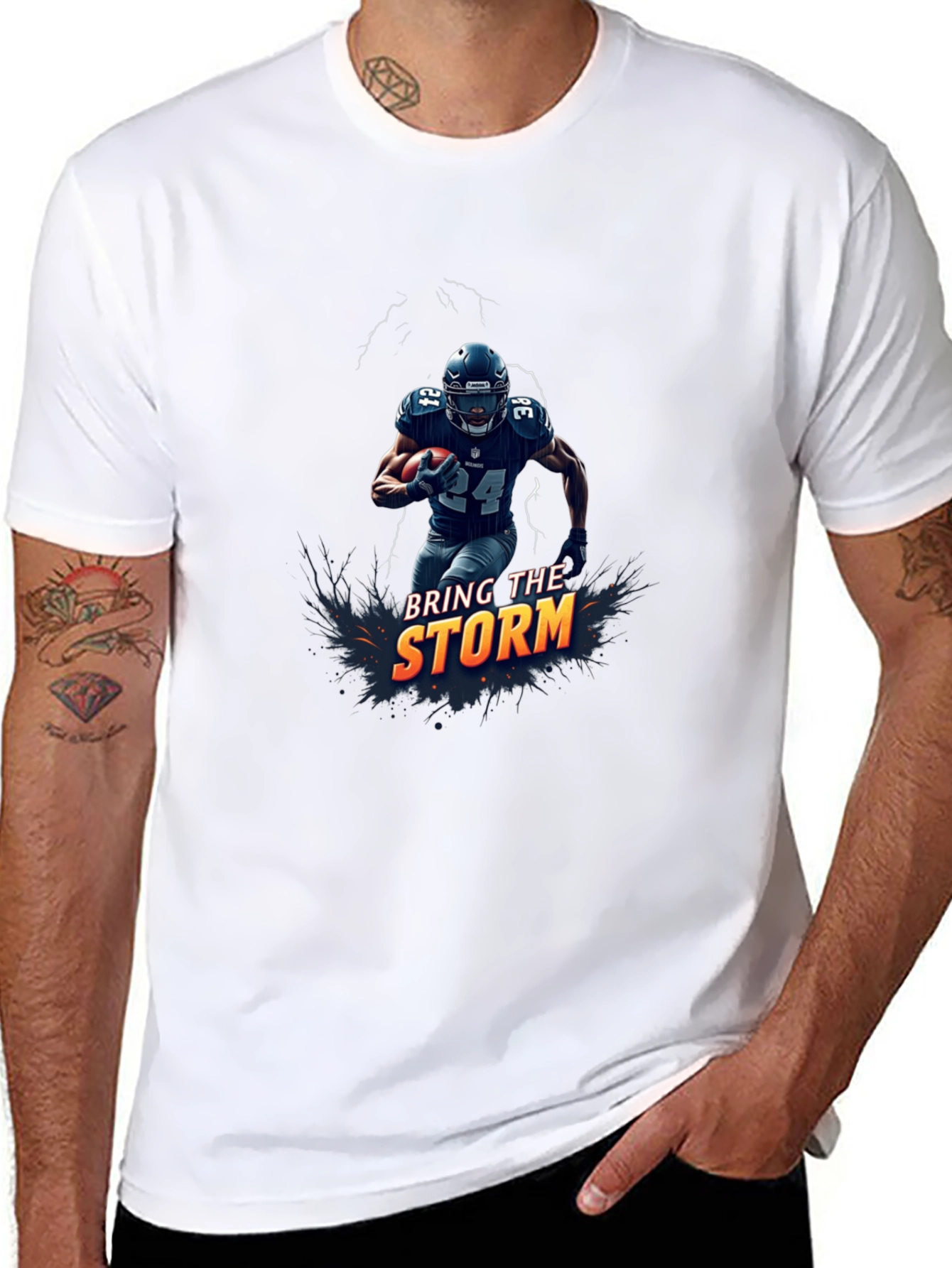 Bring The Storm Football Graphic T-Shirt