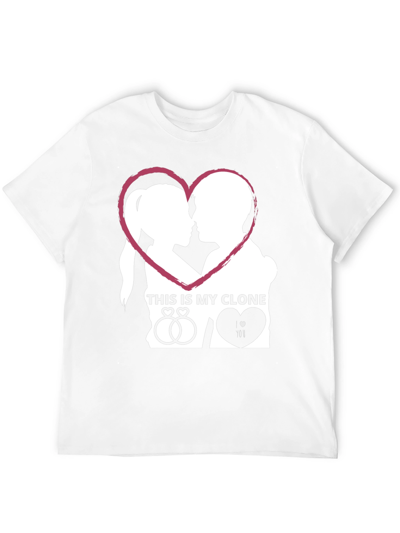 Couples This is My Clone Graphic Tee - Black