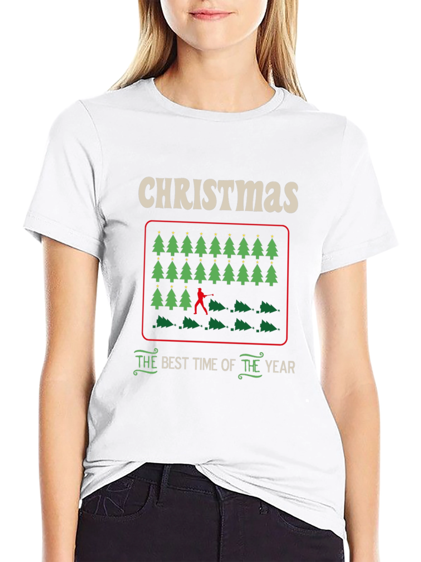 Christmas Tree Cutting Humor Tee