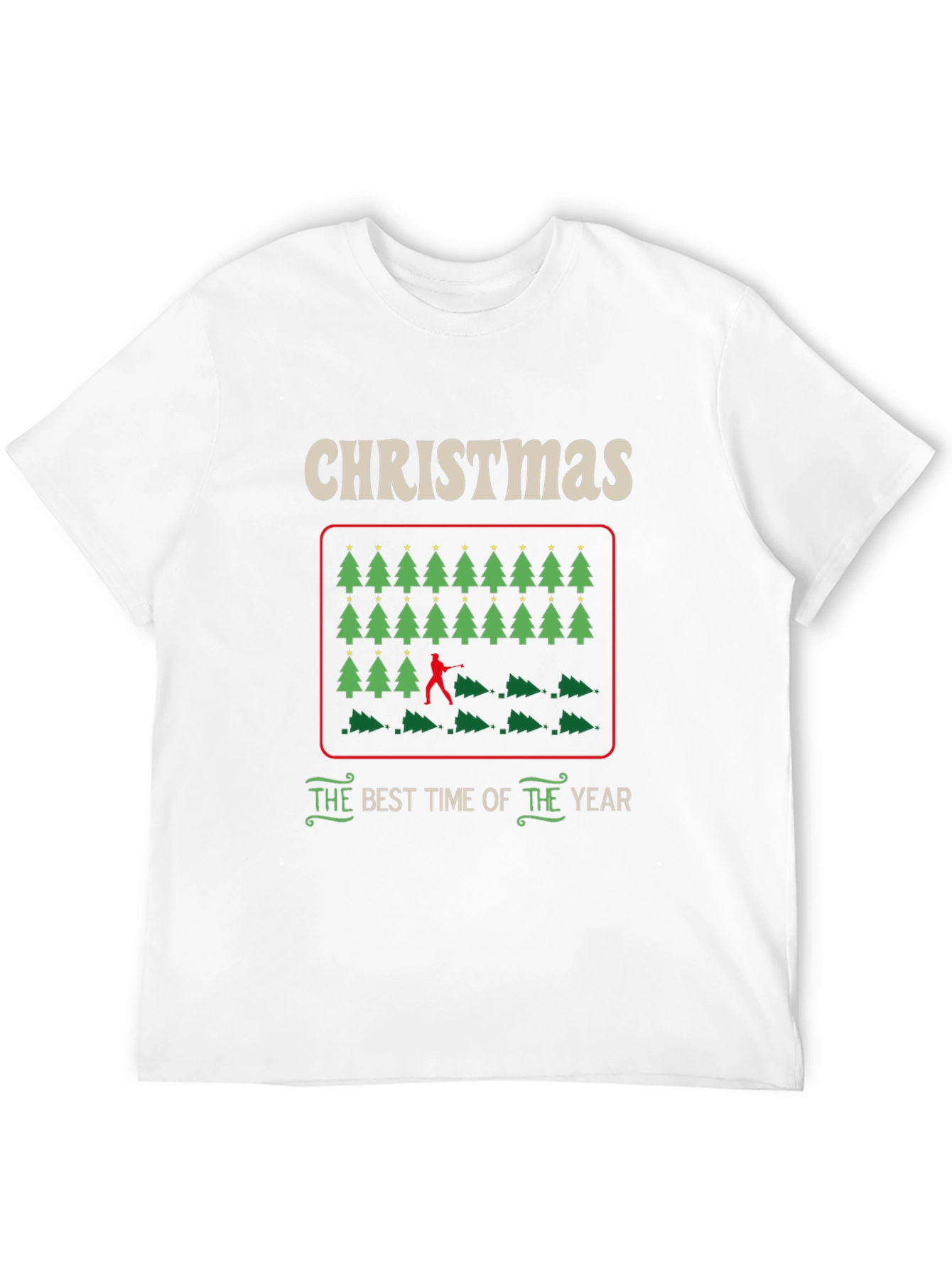 Christmas Tree Cutting Humor Tee