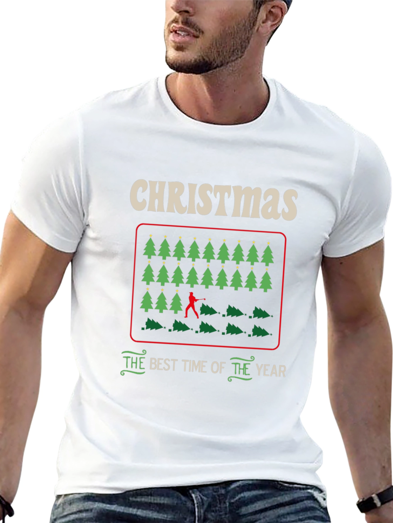 Christmas Tree Cutting Humor Tee